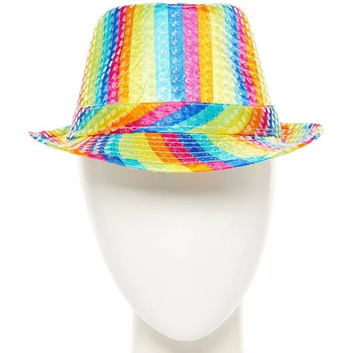 Cheap Party Delights Rainbow Sequin Fedora Hat