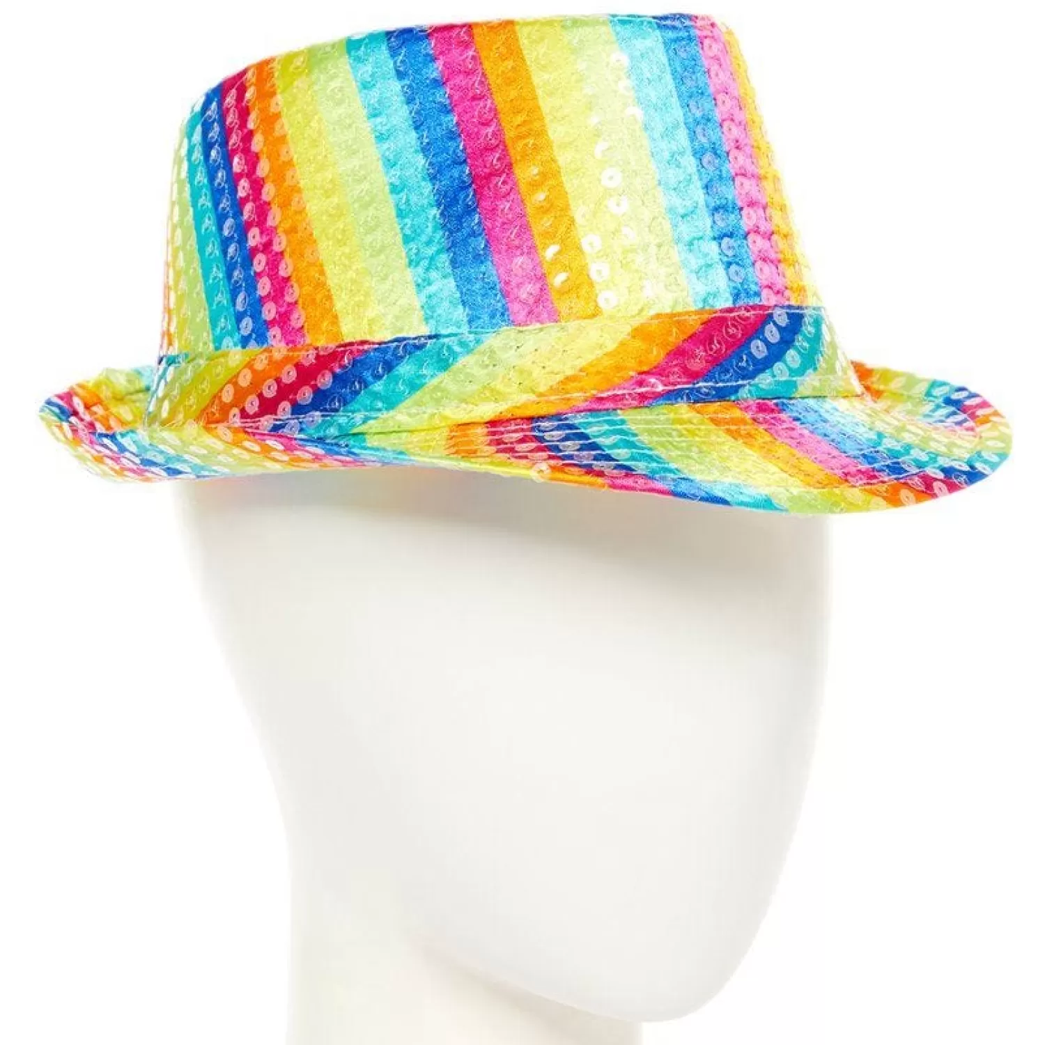 Cheap Party Delights Rainbow Sequin Fedora Hat