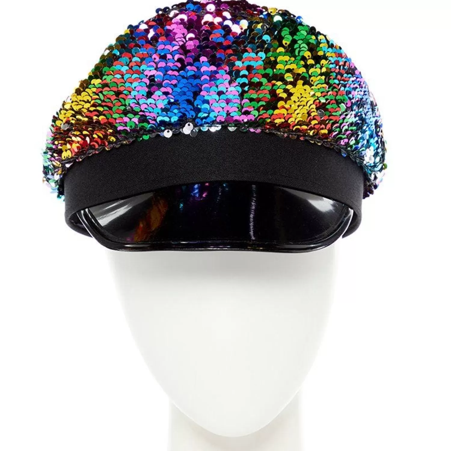 Hot Party Delights Rainbow Sequin Peak Hat