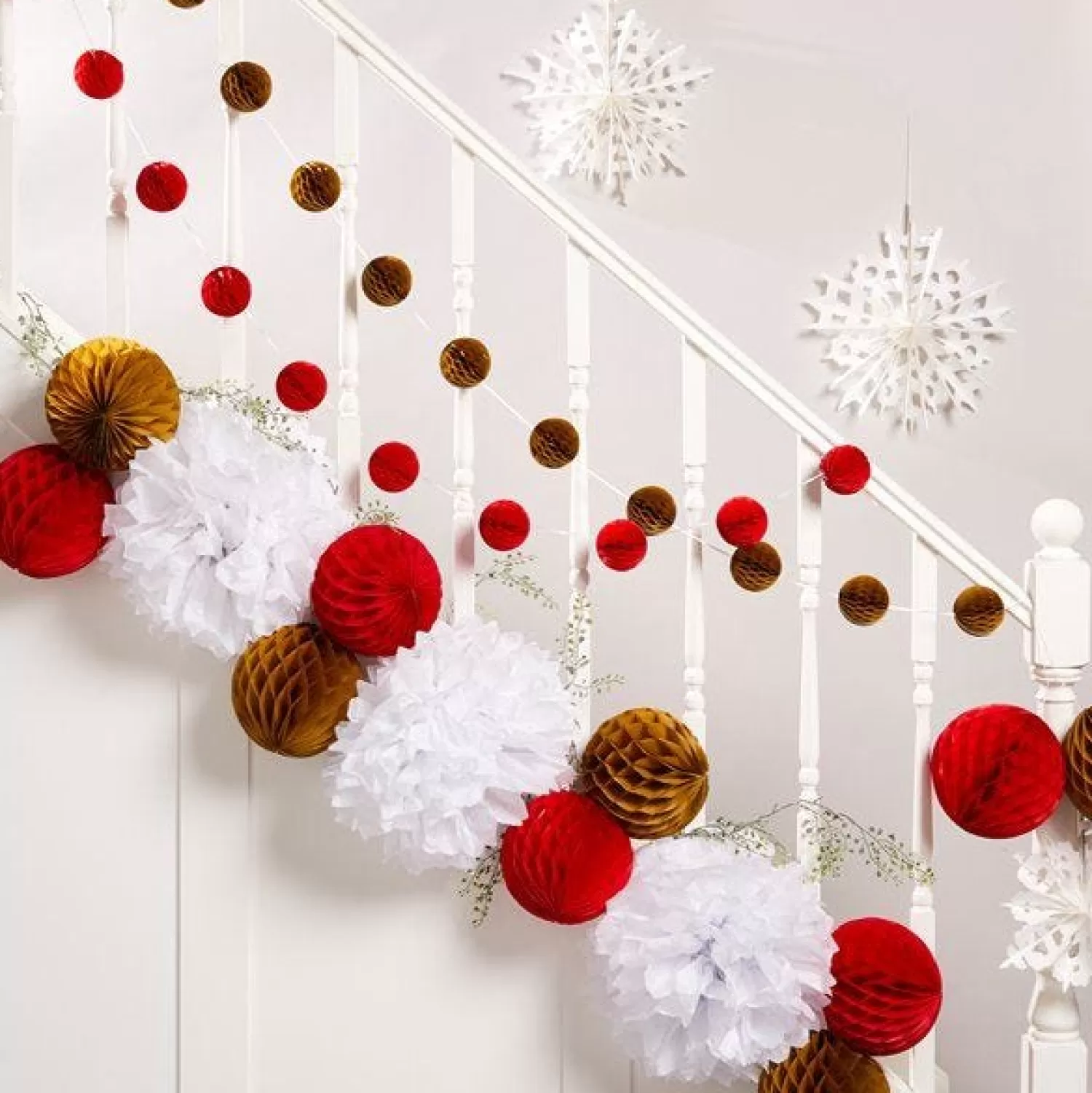 Red & Gold Christmas Staircase Decorating Kit<Party Delights Flash Sale