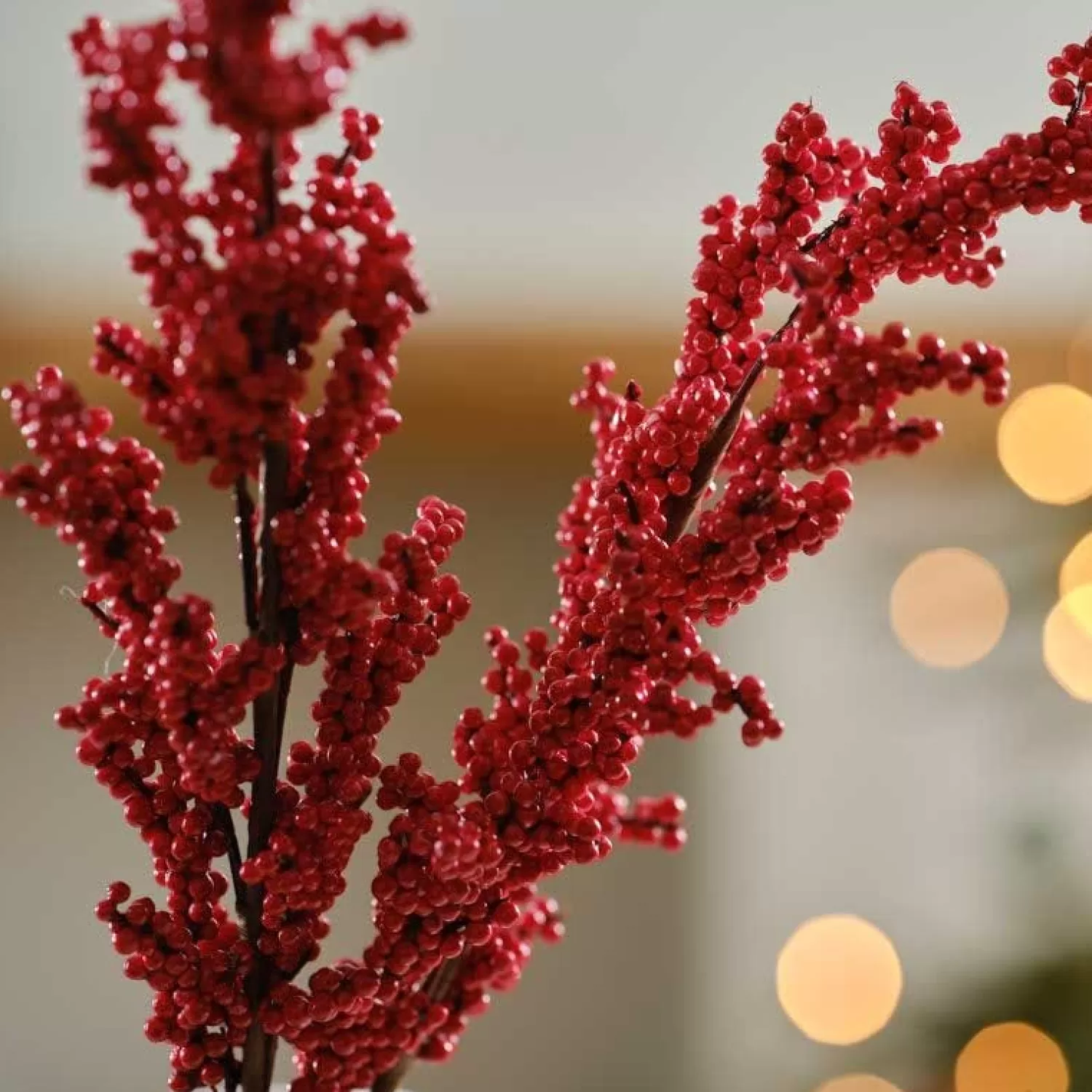 Online Party Delights Red Berry Stems Christmas Foliage - 75Cm (5Pk)