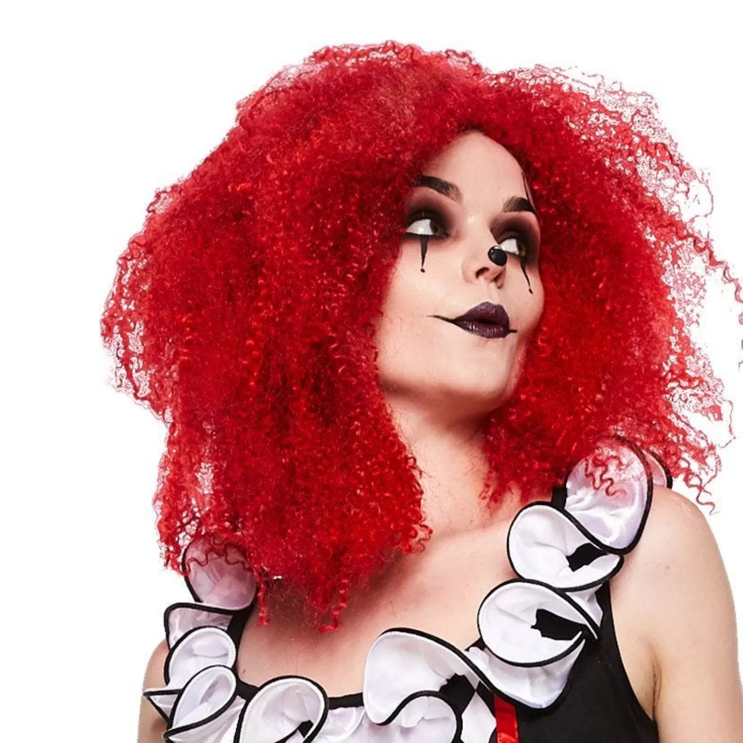 Fashion Party Delights Red Crimped Wig