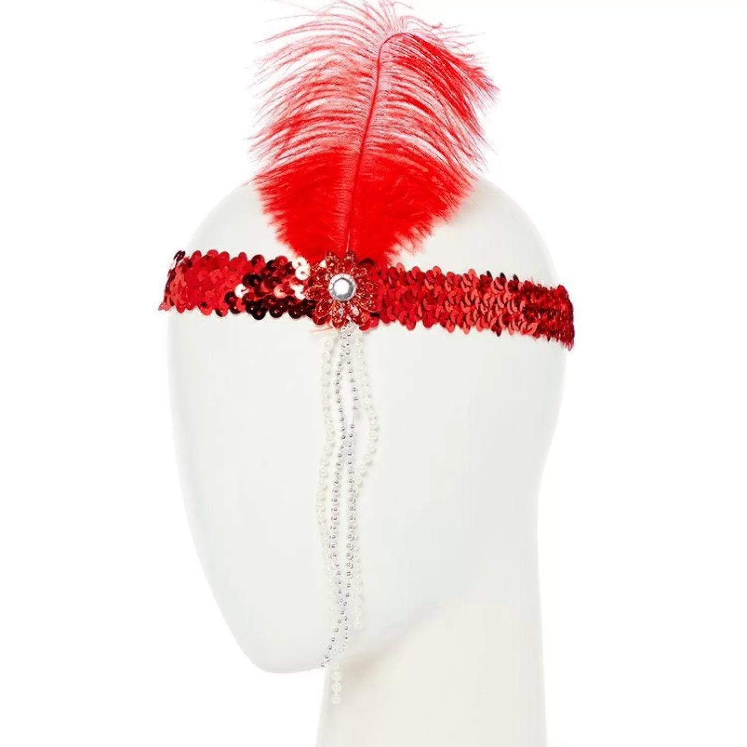 Online Party Delights Red Flapper Headband