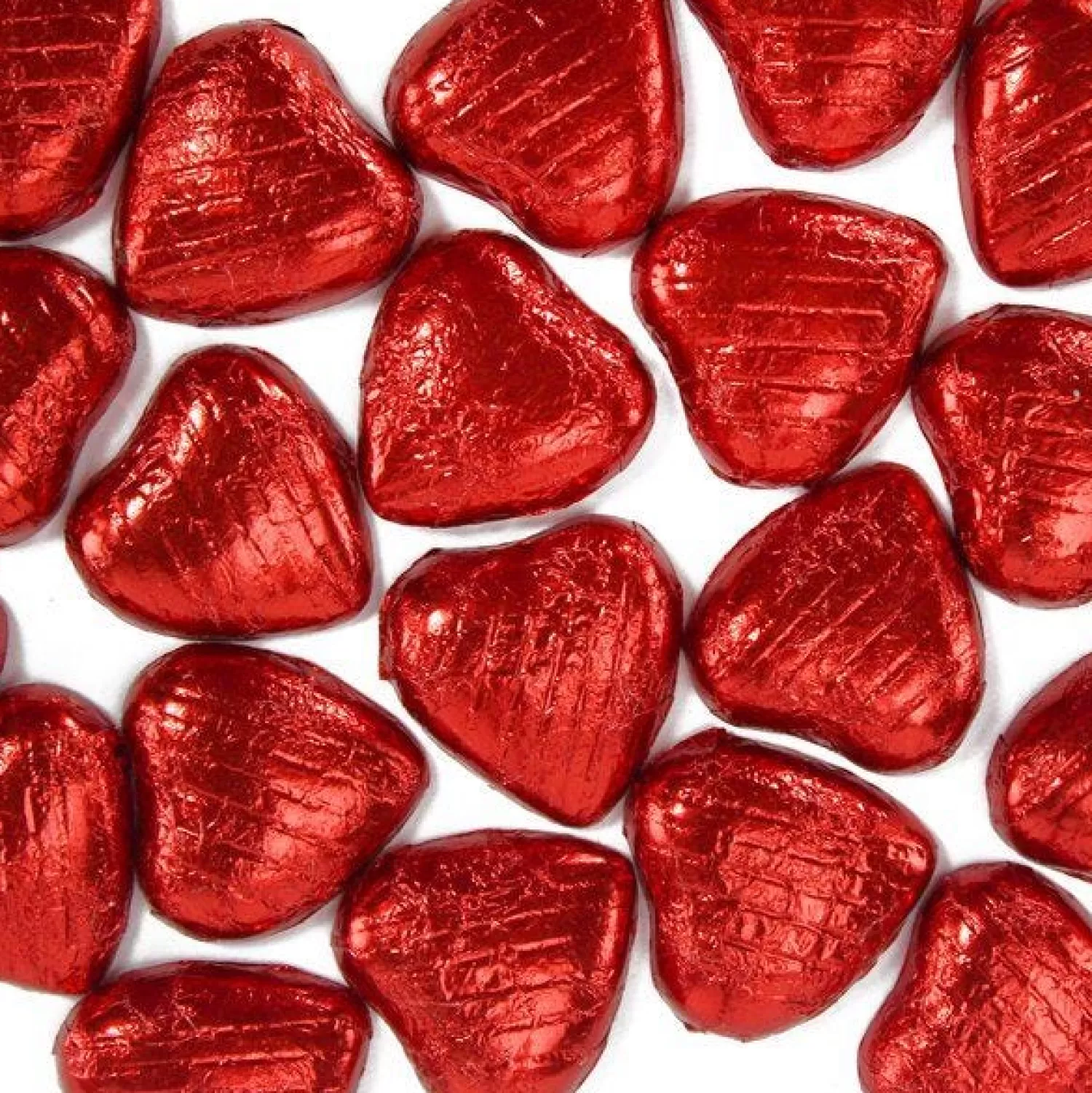 Cheap Party Delights Red Foil Chocolate Hearts X20