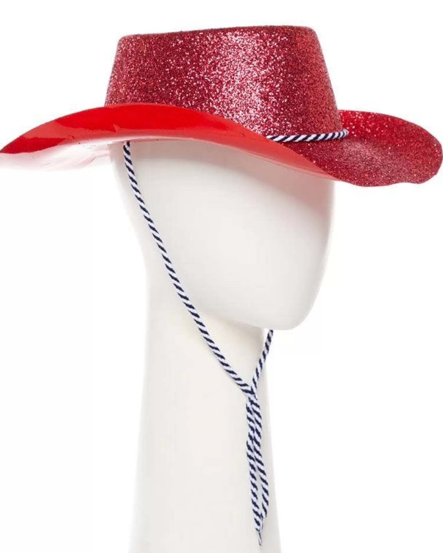 Hot Party Delights Red Glitter Cowboy Hat