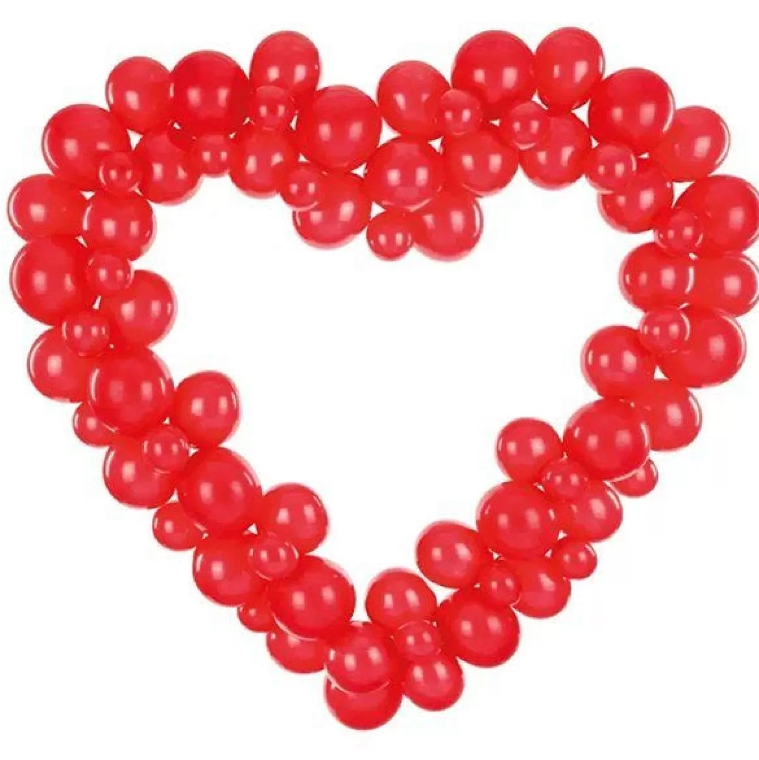 New Party Delights Red Heart Balloon Garland - 60 Balloons