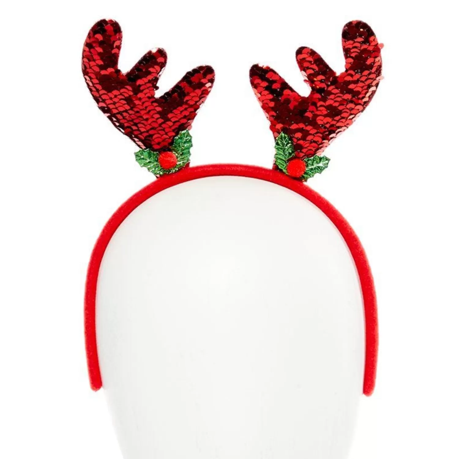 Clearance Party Delights Red Sequin Reindeer Headband