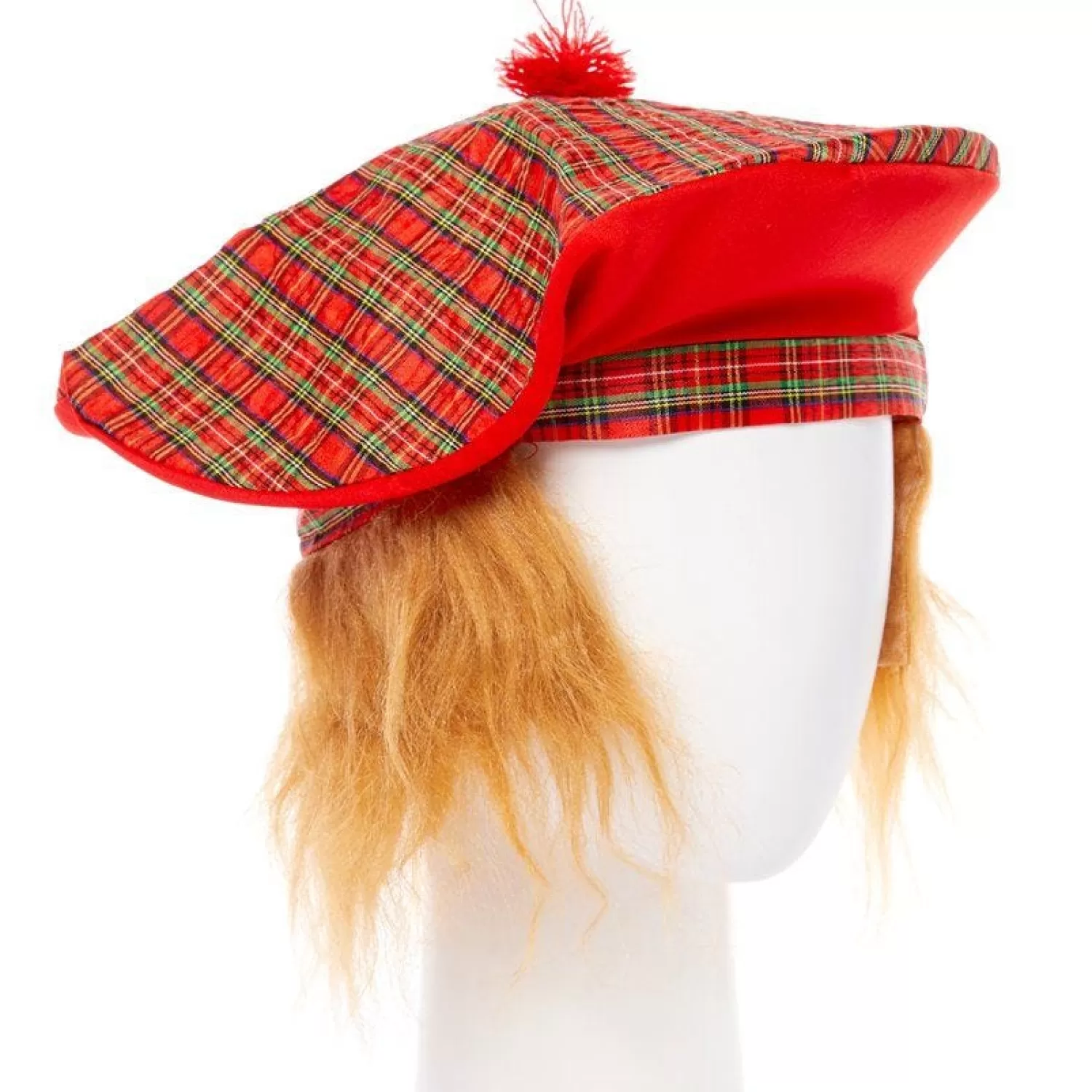 Clearance Party Delights Red Tartan Tam O' Shanter Hat