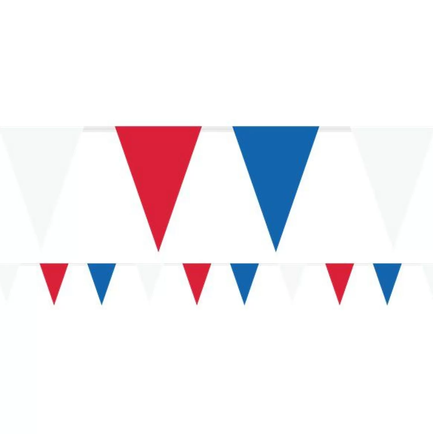 New Party Delights Red, White & Blue Plastic Pennant Bunting - 36M