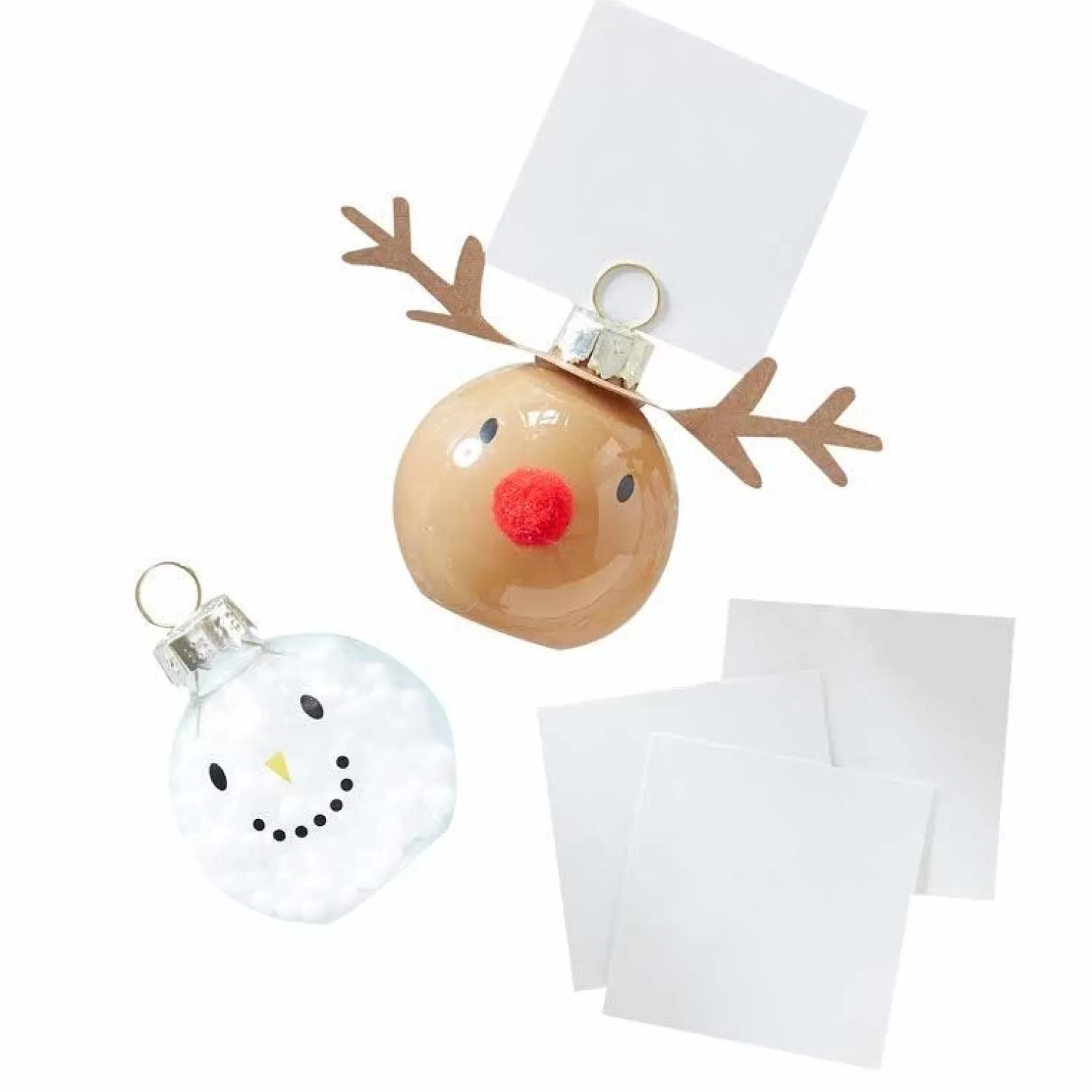 Reindeer & Snowman Christmas Place Card Holders - 6Cm (6Pk)<Party Delights Fashion