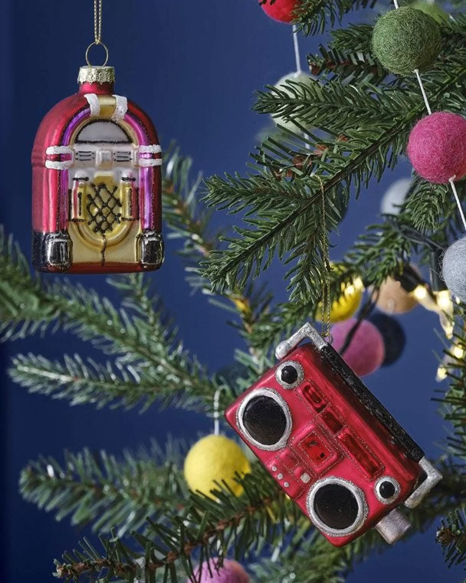 Retro Music Set Tree Decoration<Party Delights Fashion