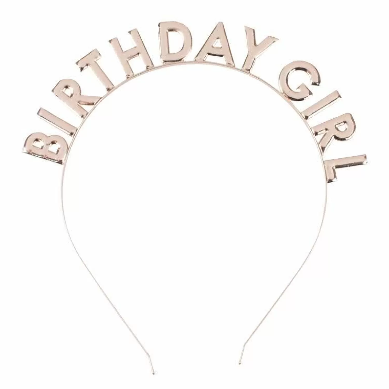 Online Party Delights Rose Gold Birthday Girl Metal Headband