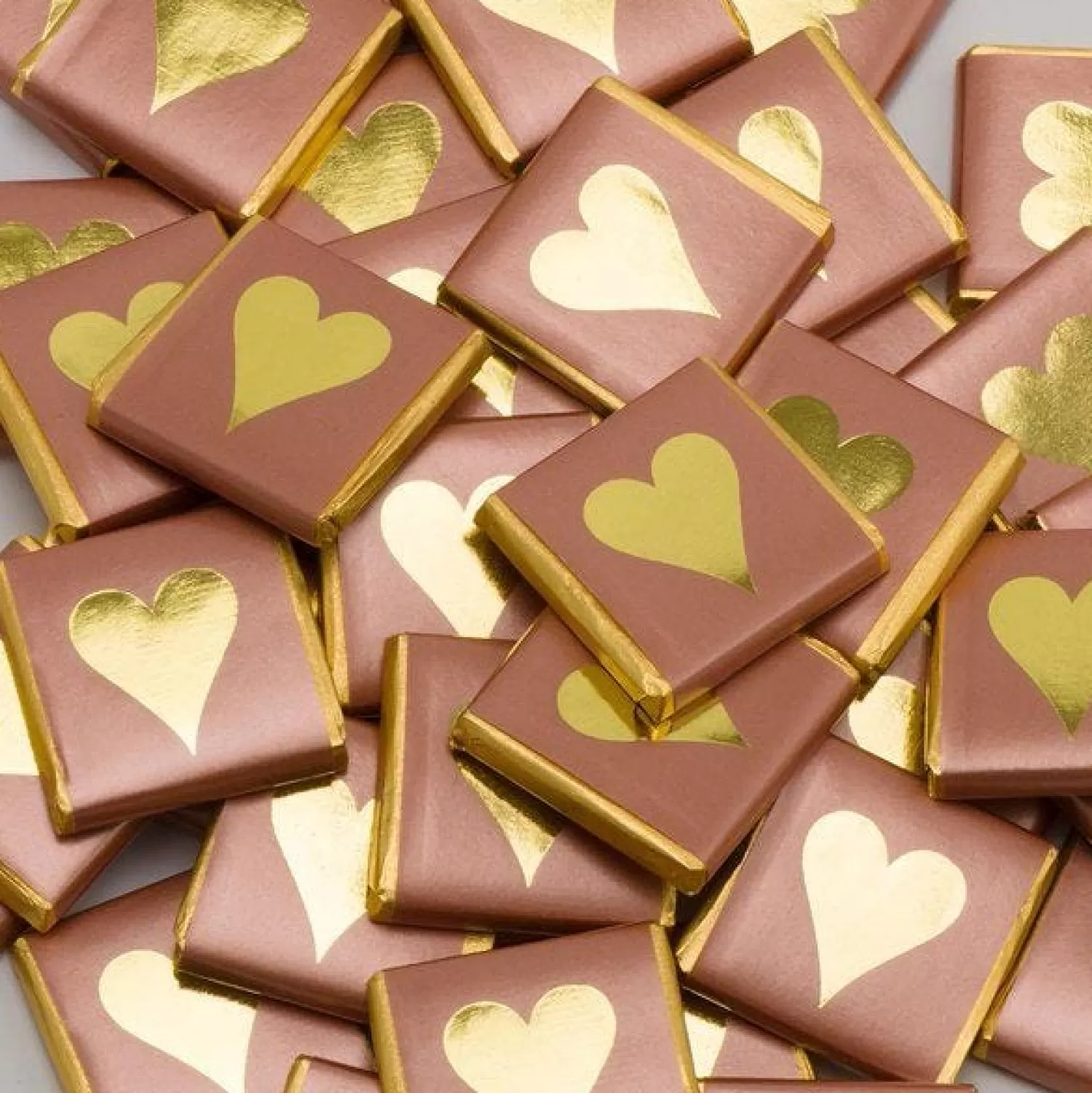 Discount Party Delights Rose Gold Heart Chocolate Neapolitans X50