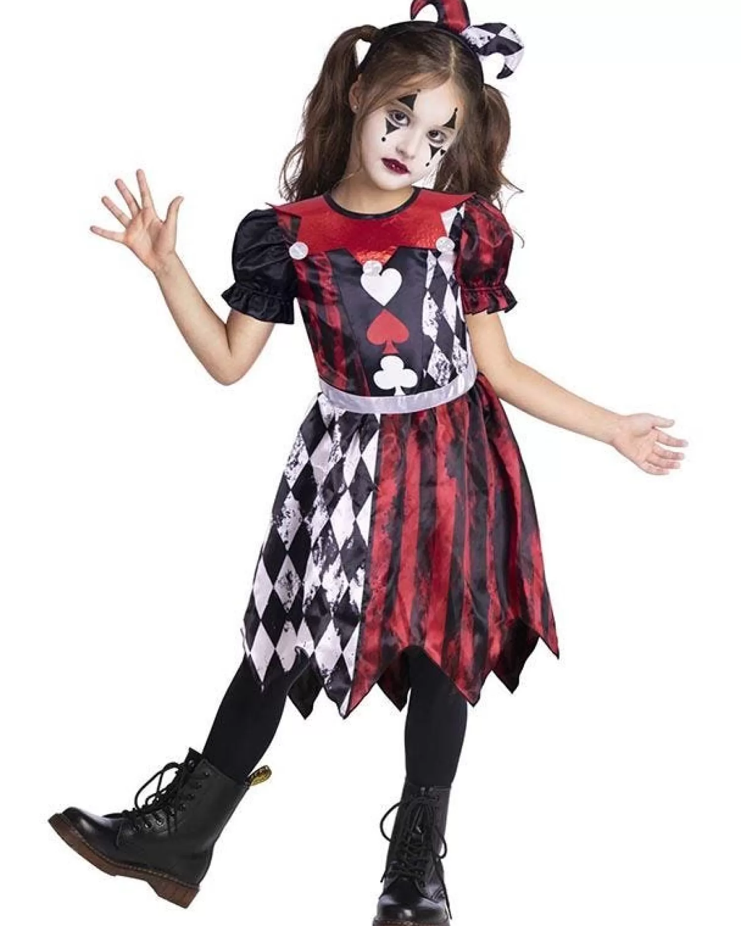 Ruby Jester Girl - Childs Costume<Party Delights Sale