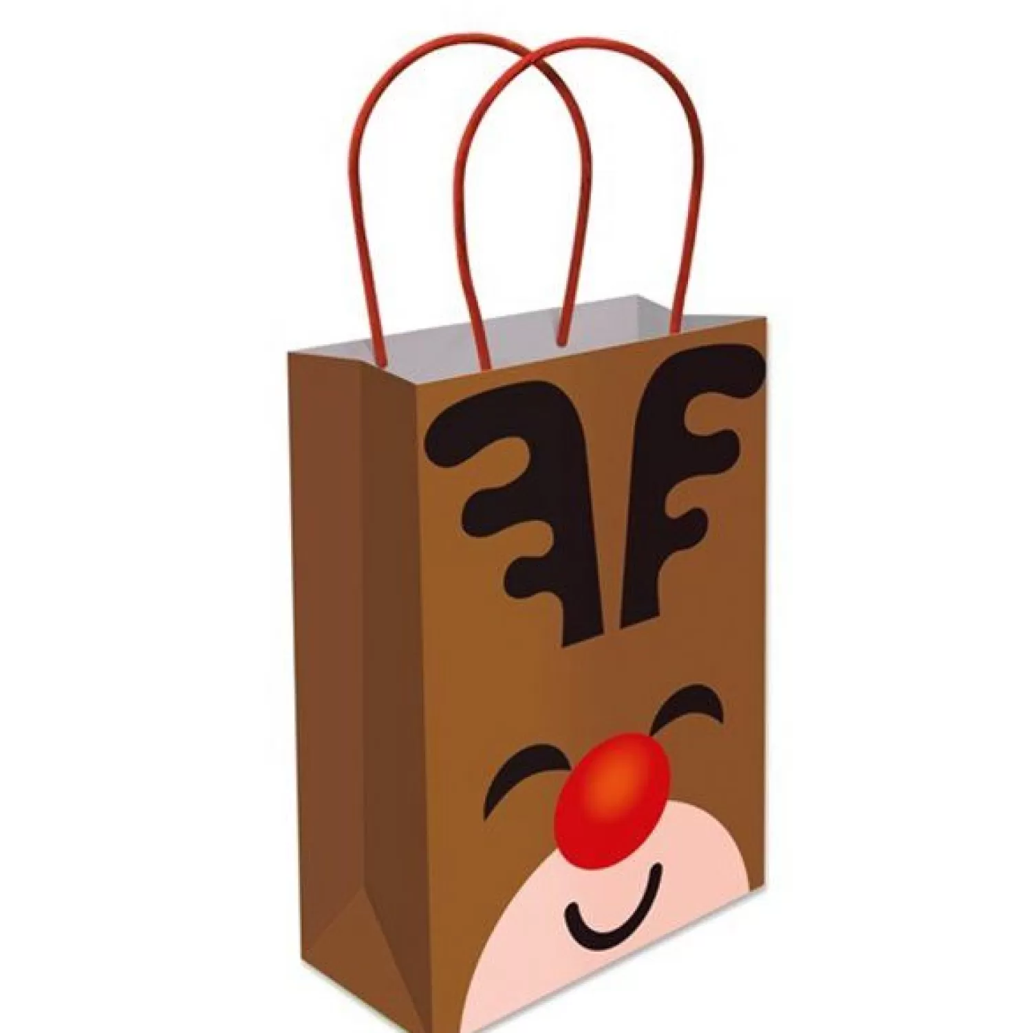 Rudolph Medium Paper Gift Bag - 22Cm<Party Delights Clearance