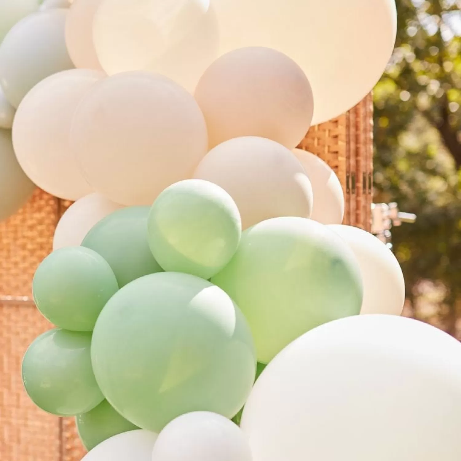 Fashion Party Delights Sage, Nude & White Balloon Arch Kit - 70 Balloons