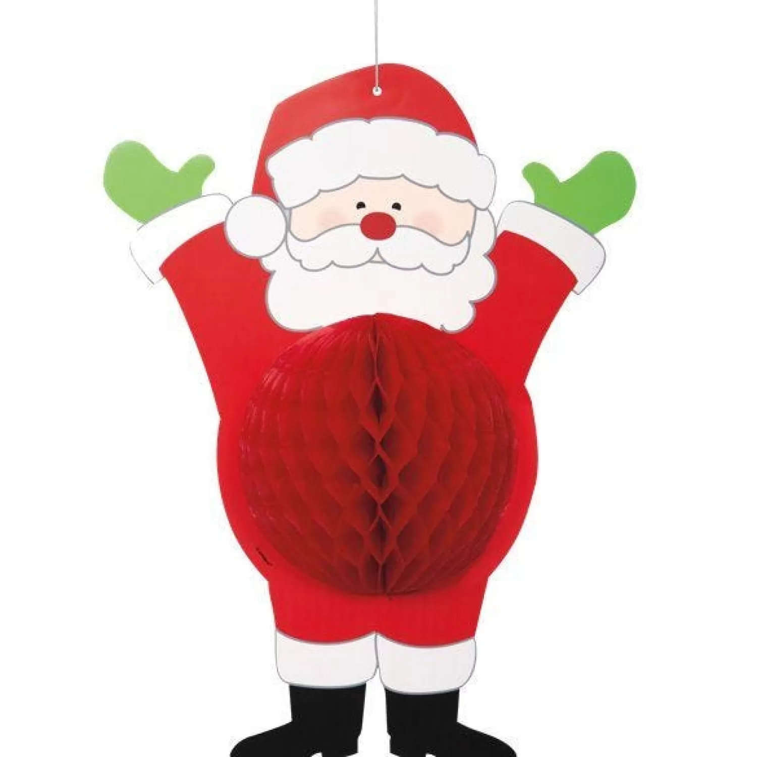 Discount Party Delights Santa Honeycomb Hanging Decoration - 35Cm