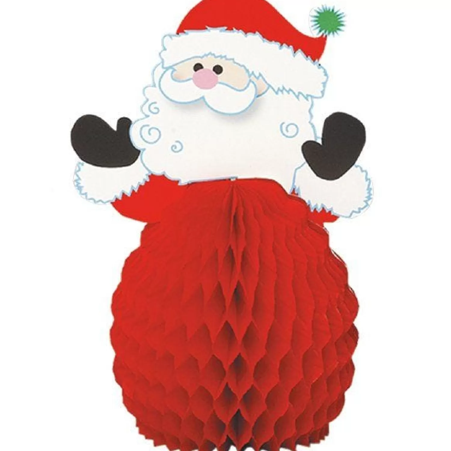 Santa Mini Honeycomb Decorations - 15Cm (4Pk)<Party Delights Sale