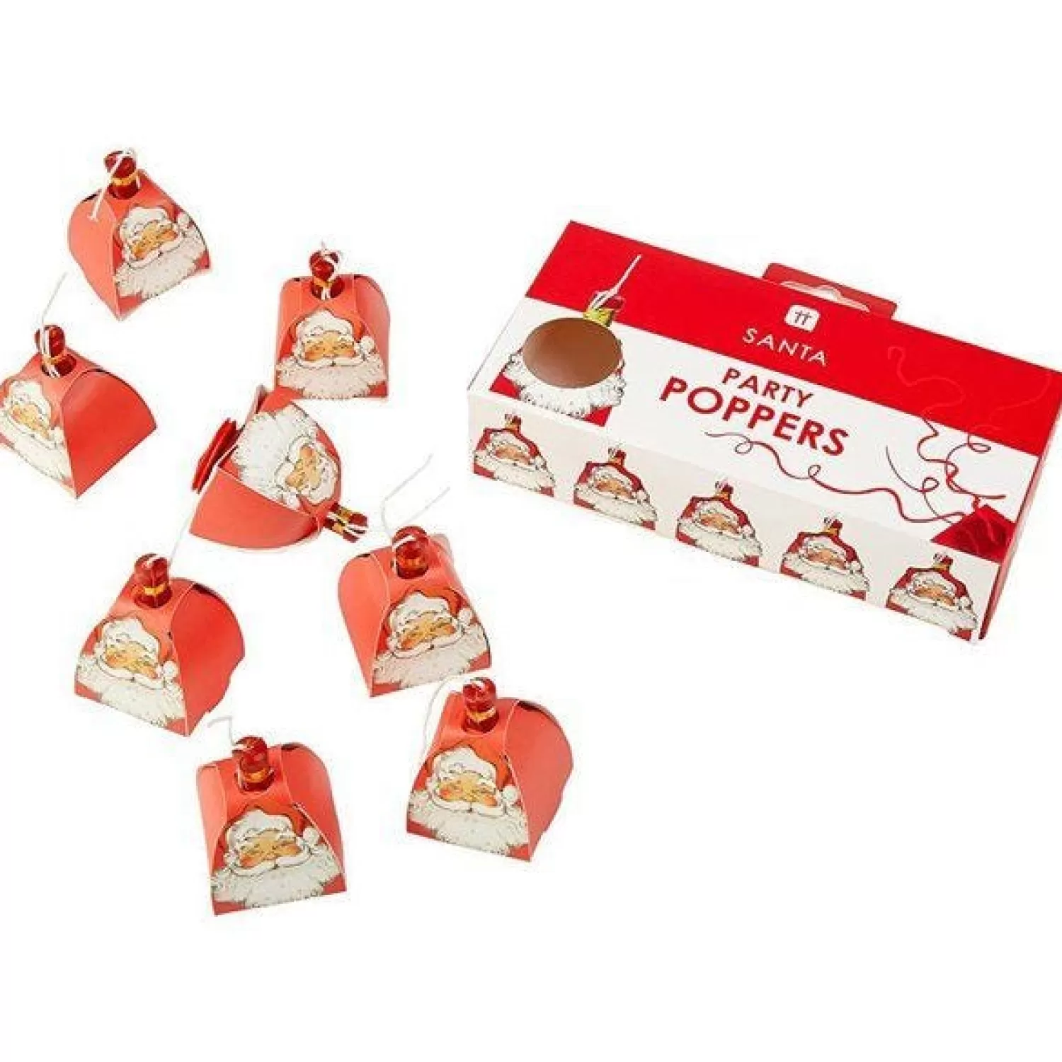 Santa Party Poppers (8Pk)<Party Delights Fashion