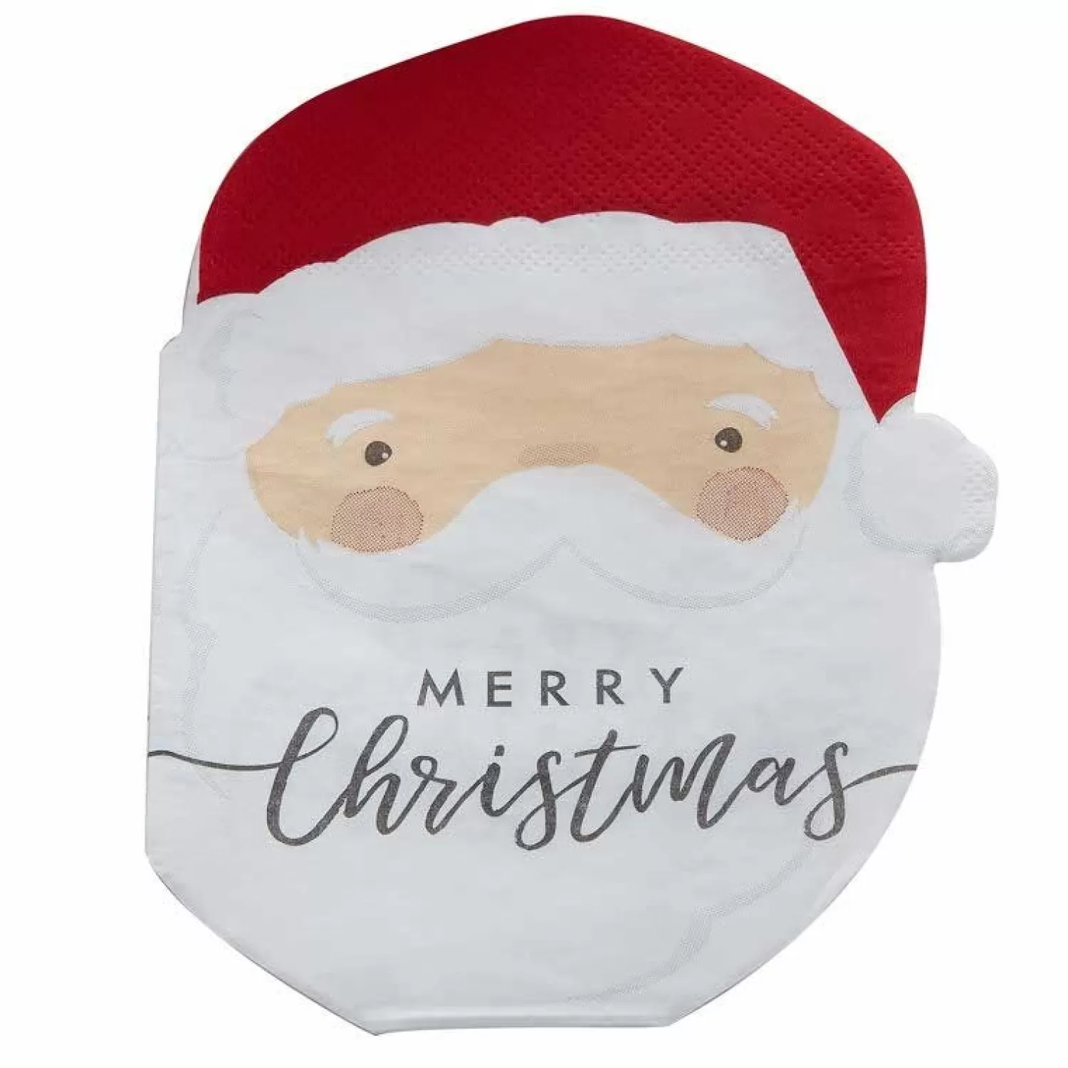 Santa Shaped Paper Napkins (16Pk)<Party Delights Store