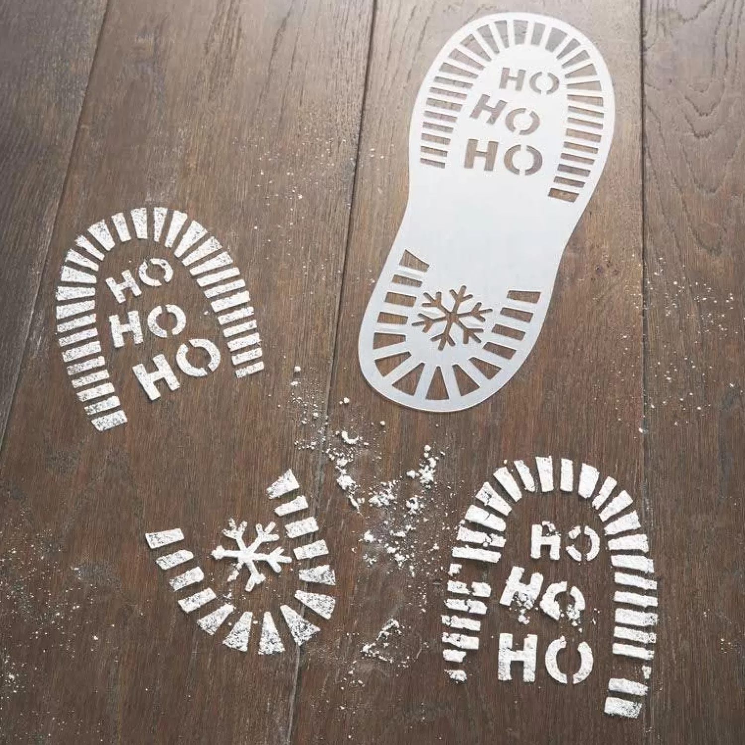 Santa's Footprint Christmas Stencils (2Pk)<Party Delights Flash Sale