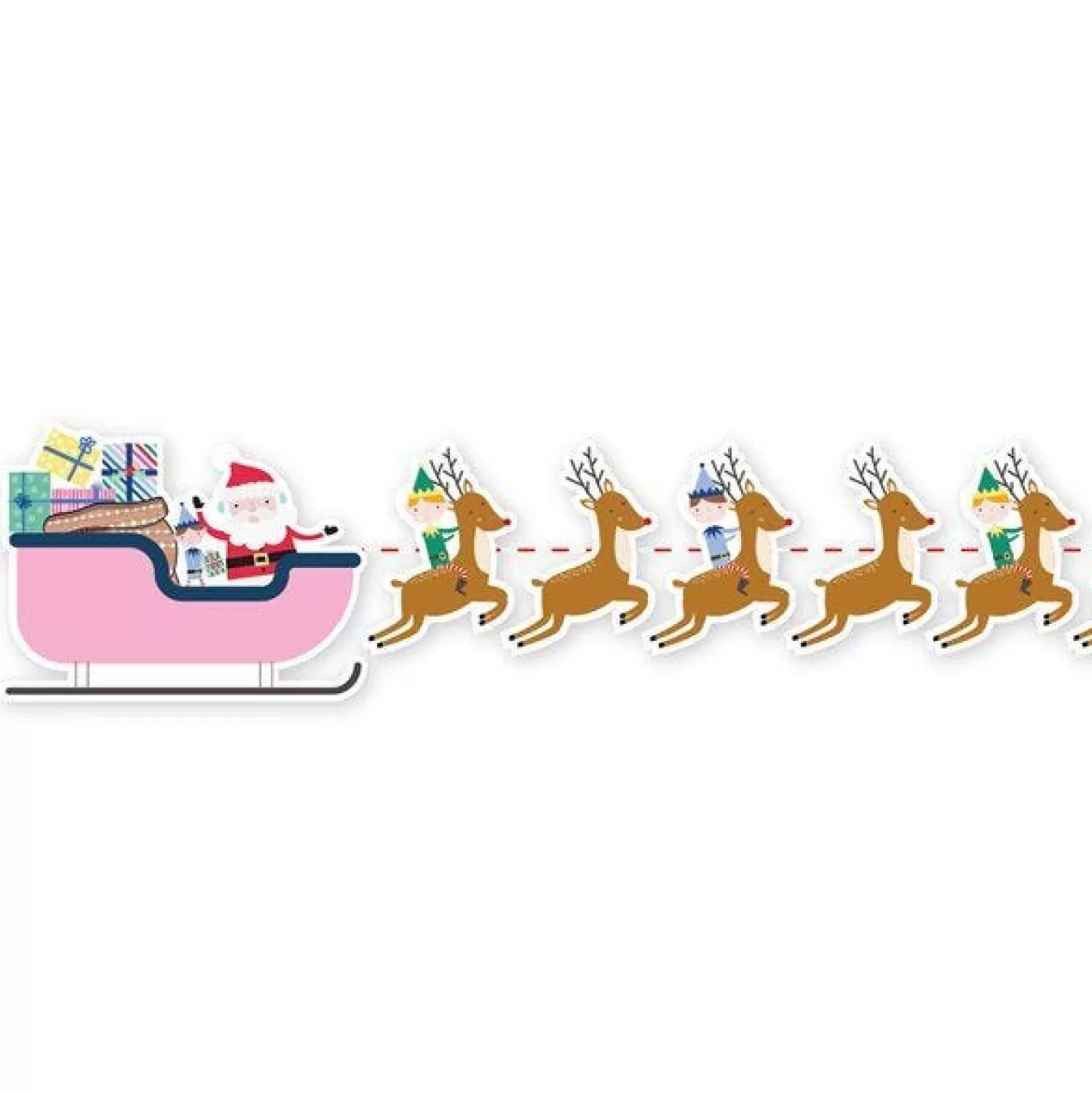 Santa's Sleigh Banner - 2M<Party Delights Clearance