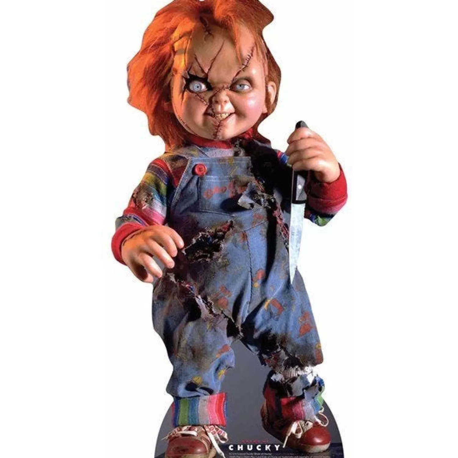 Scarred Chucky Cardboard Cutout - 75Cm X 37Cm<Party Delights Clearance