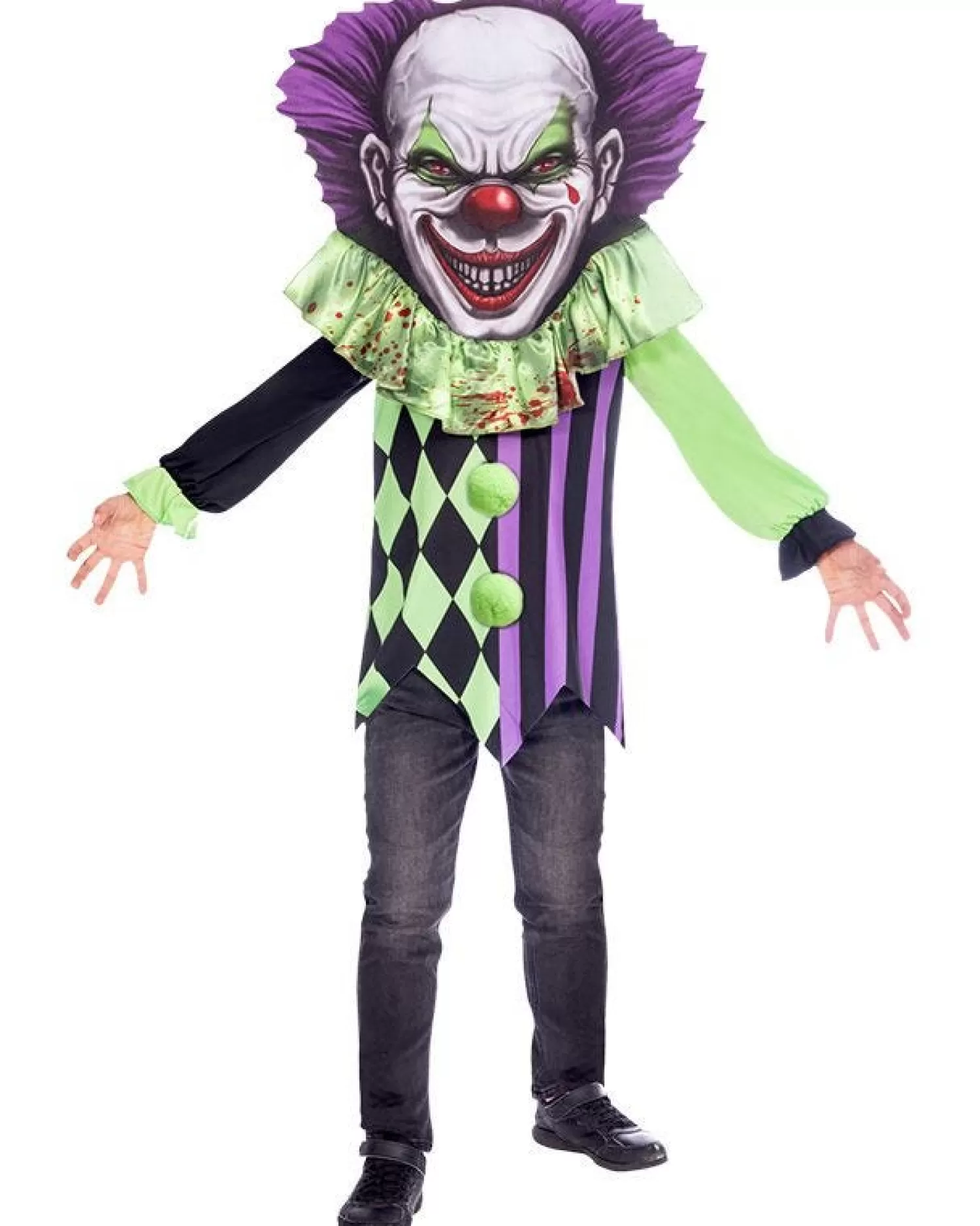 Scary Clown Big Head - Child Costume<Party Delights Hot