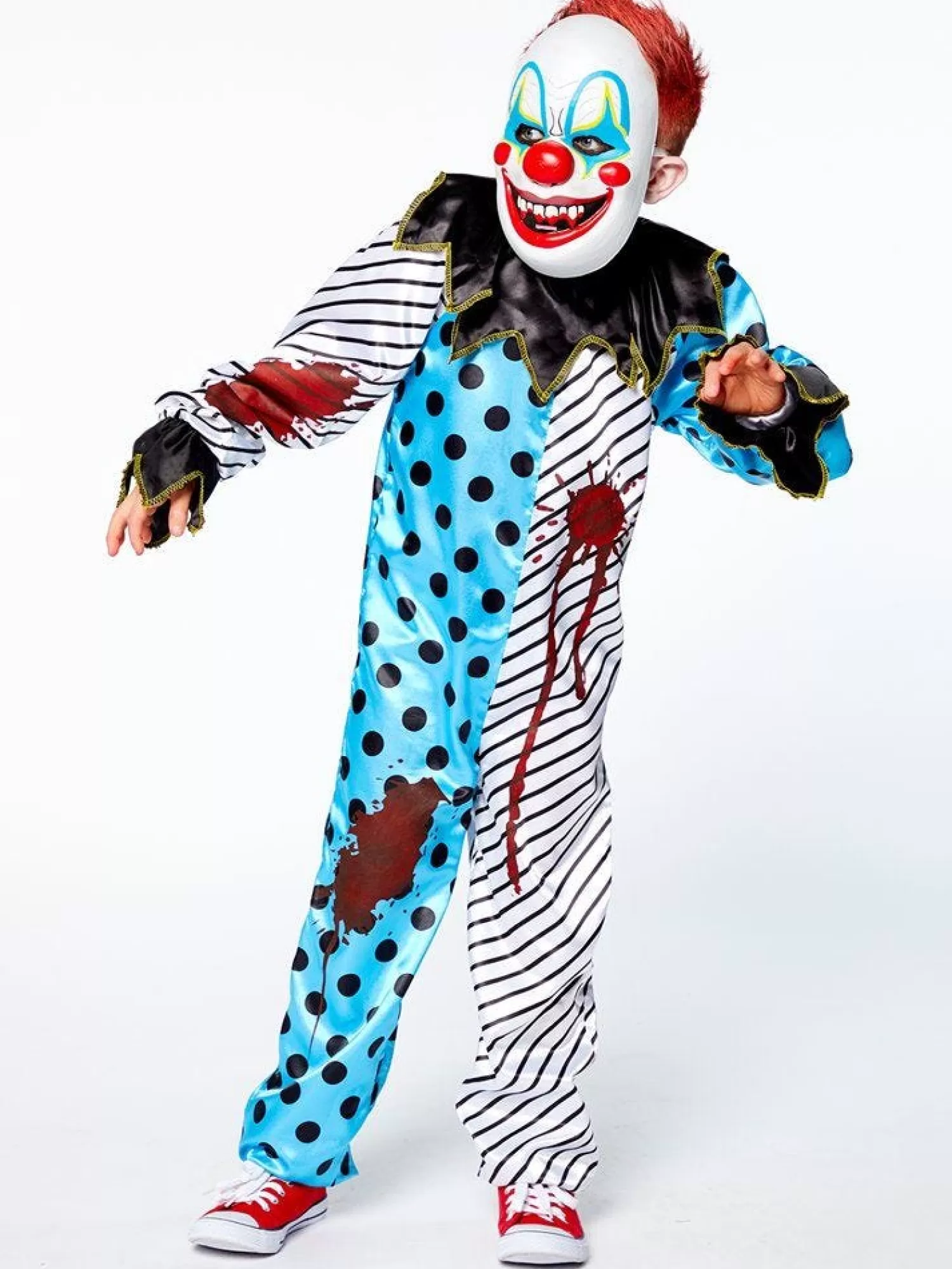 Scary Clown With Mask - Child Costume<Party Delights Online