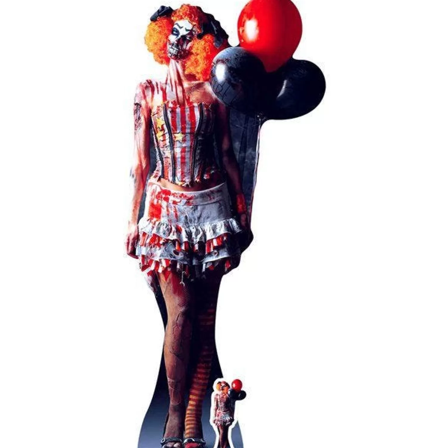 Scary Female Clown Cardboard Cutout - 178Cm X 77Cm<Party Delights Store