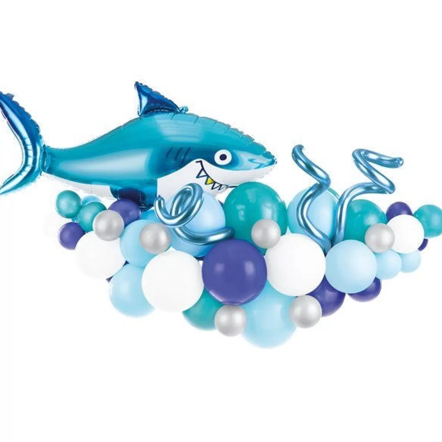 Store Party Delights Shark Balloon Arch Garland - 42 Balloons