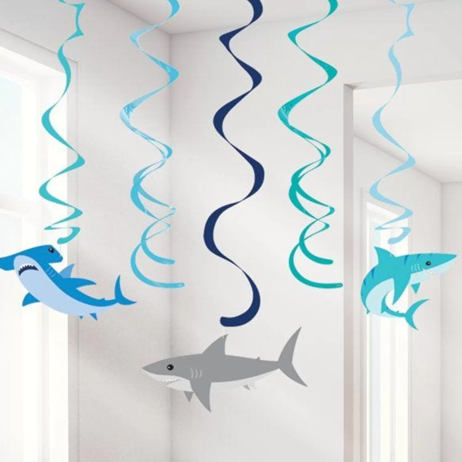 Best Sale Party Delights Shark Party Hanging Swirls (5Pk)