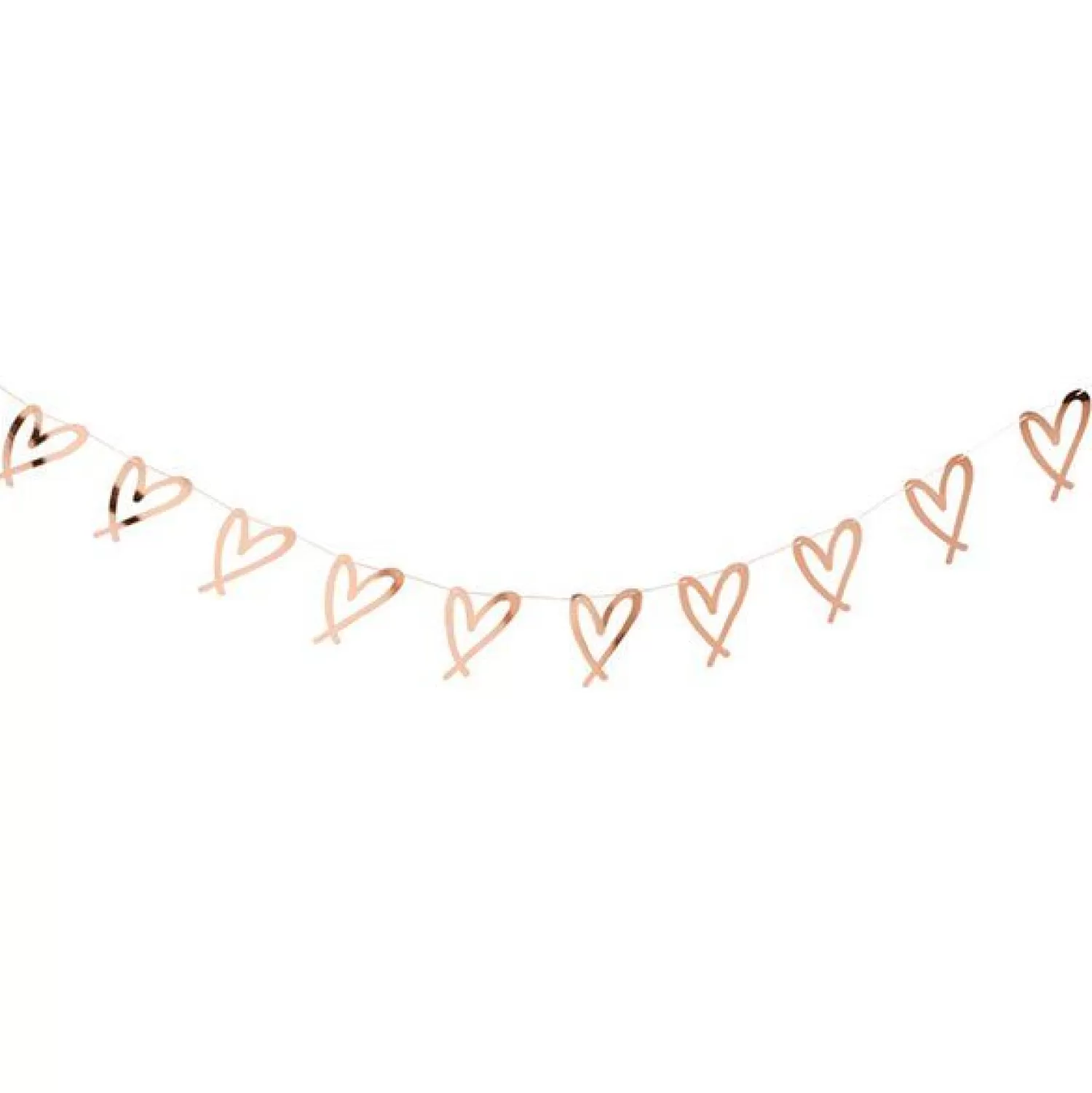 Best Party Delights She Said Yaaas Rose Gold Heart Paper Garland - 2M