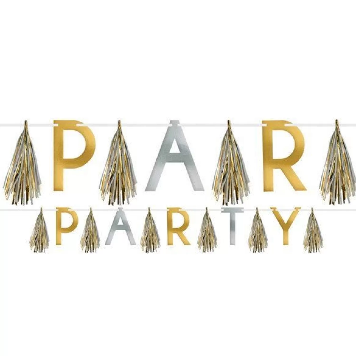 Sale Party Delights Silver & Gold Party Tassle Garland - 3.4M