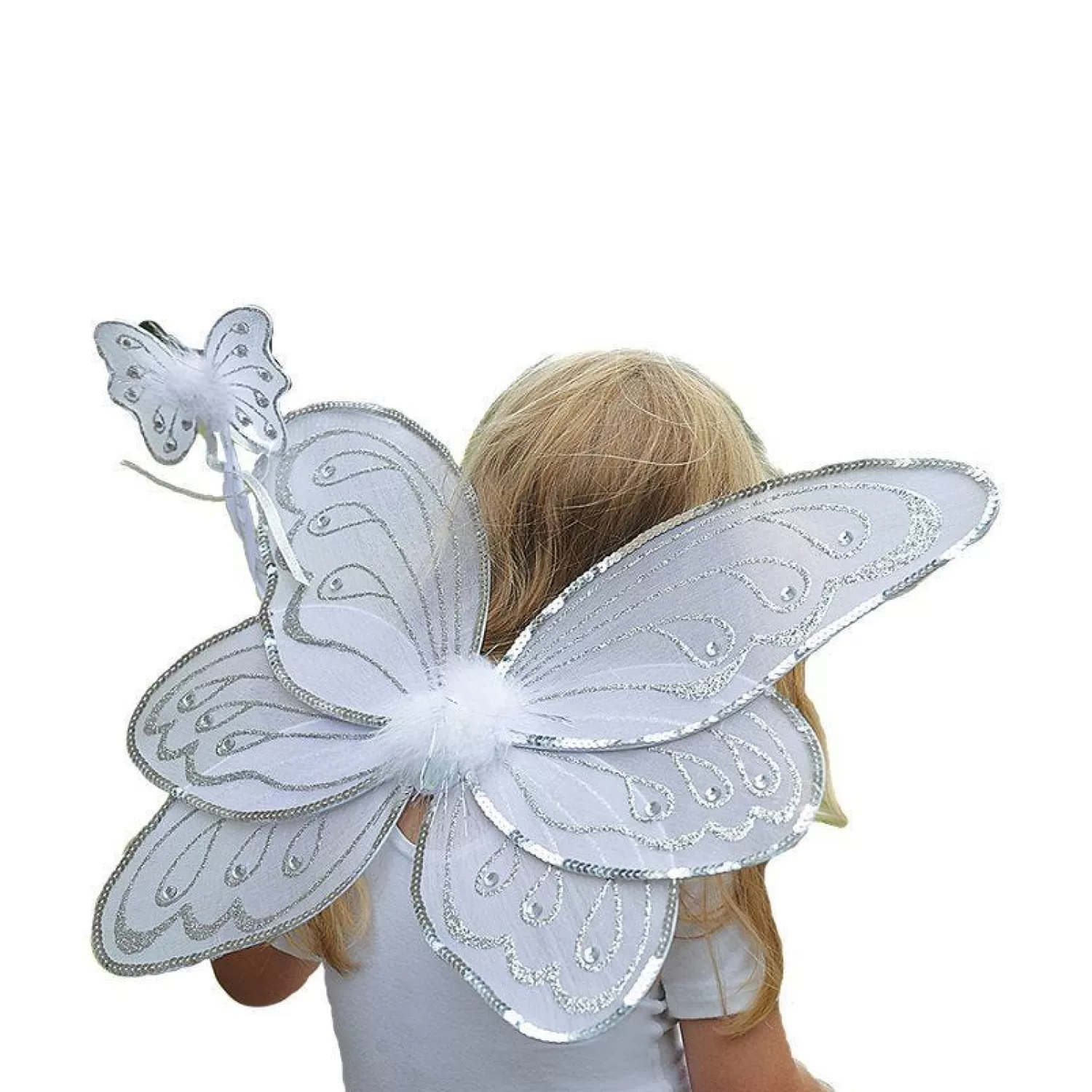 Discount Party Delights Silver & White Glitter Fairy Accessory Kit - Child