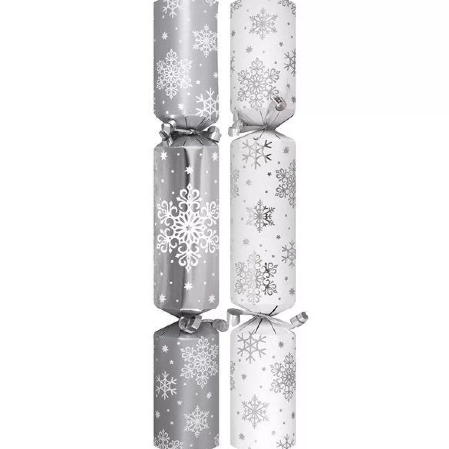 Silver And White Crackers - 30Cm (10Pk)<Party Delights Sale