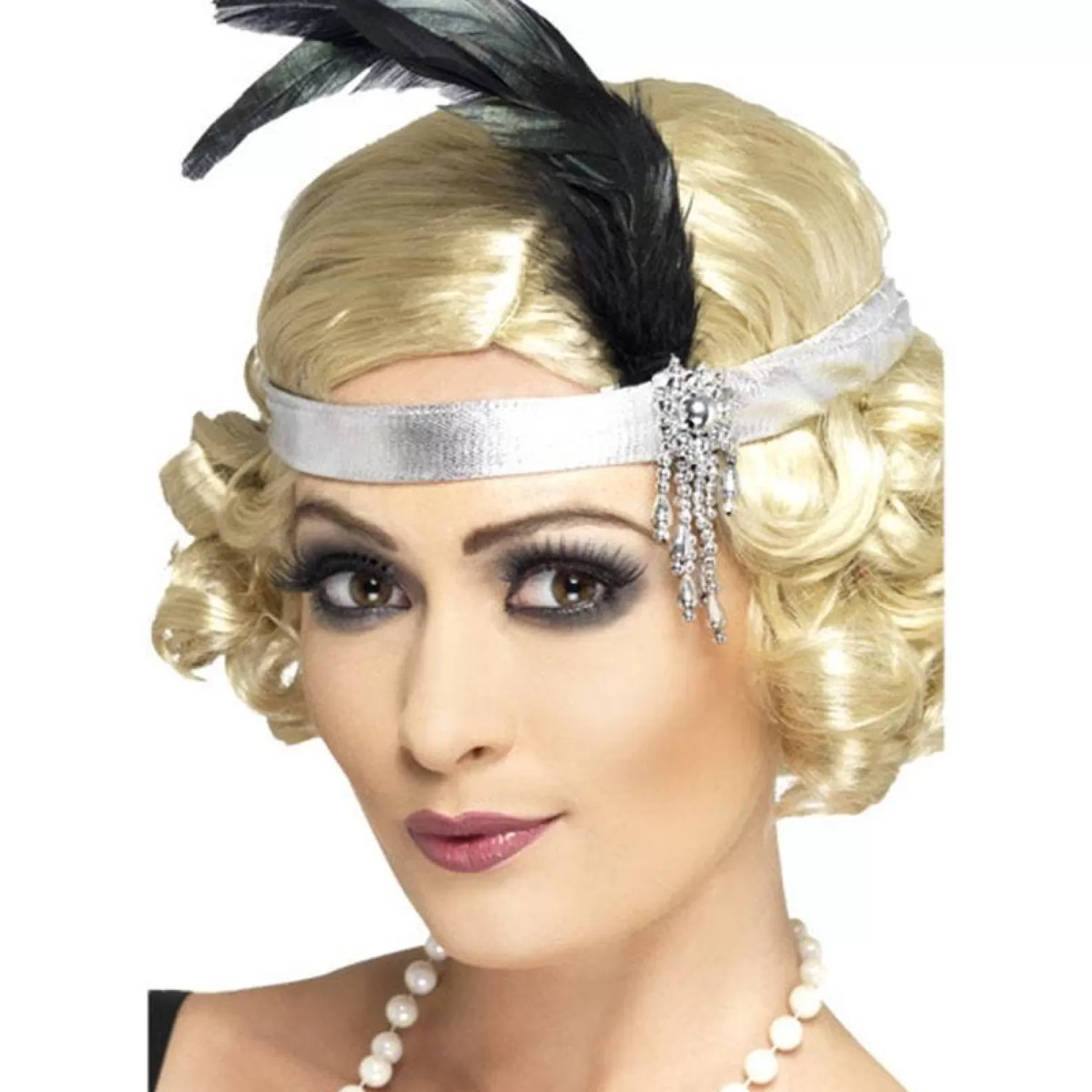 Discount Party Delights Silver Charleston Flapper Headband