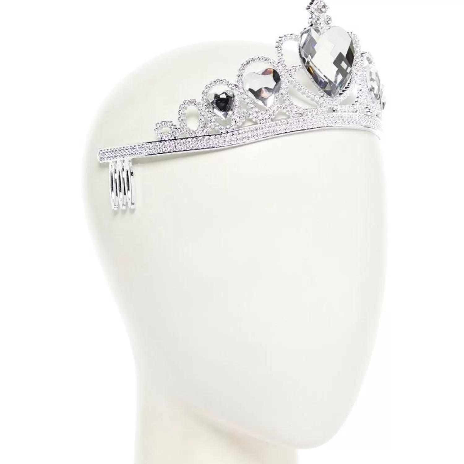 Cheap Party Delights Silver Clear Gem Tiara - Child