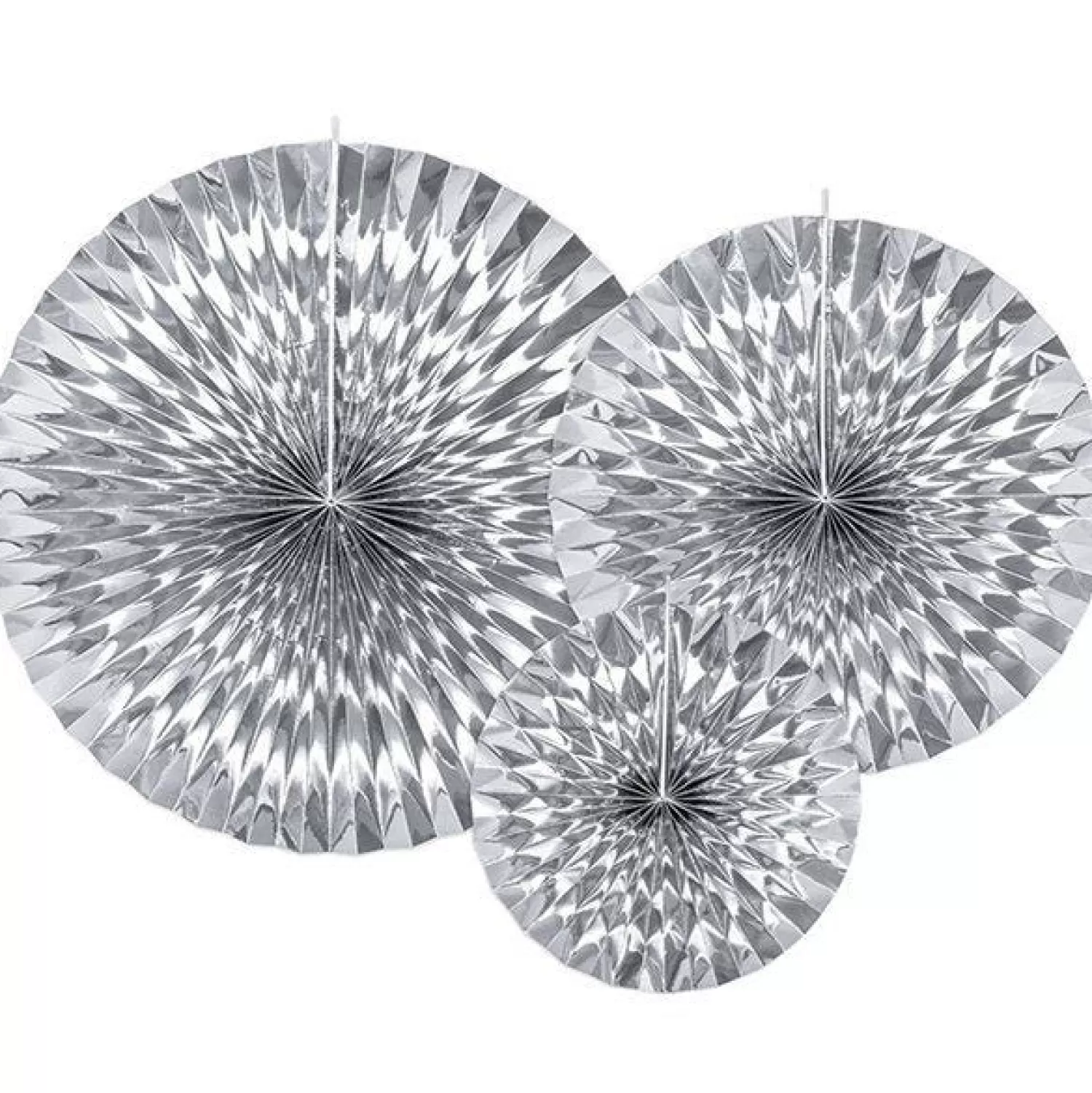 Best Sale Party Delights Silver Fans (3Pk)