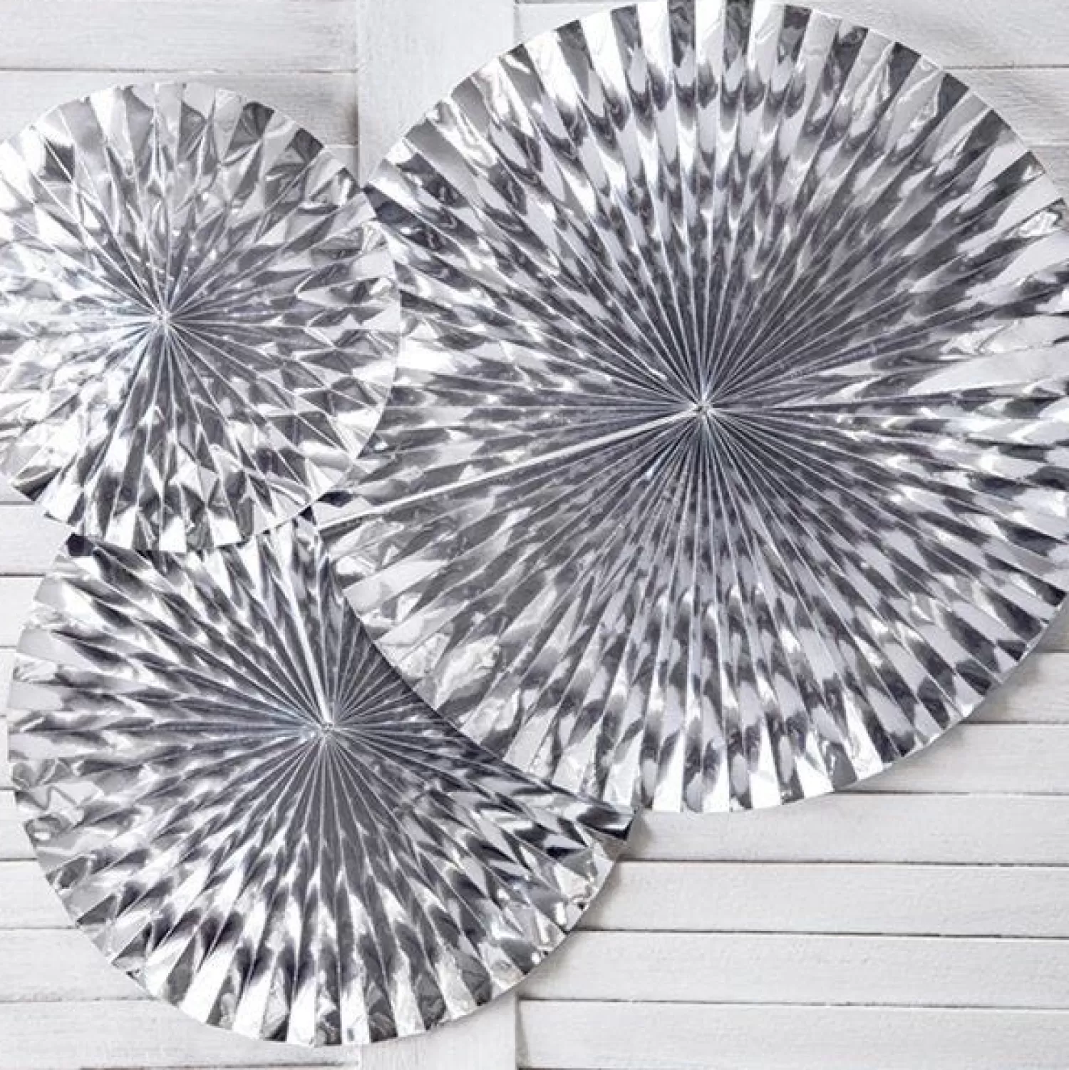 Best Sale Party Delights Silver Fans (3Pk)