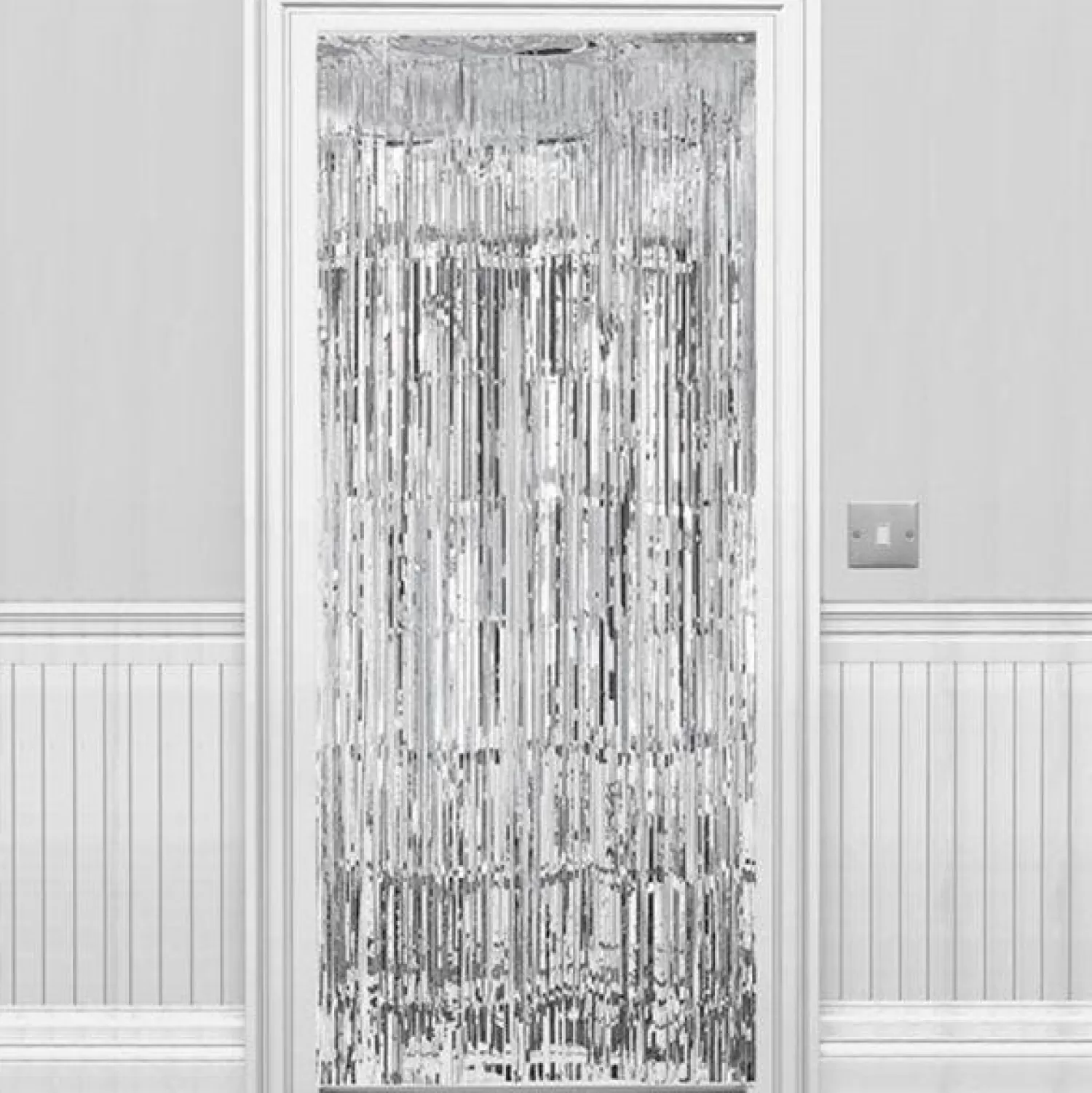 Best Sale Party Delights Silver Foil Door Curtain - 2.4M X 92Cm