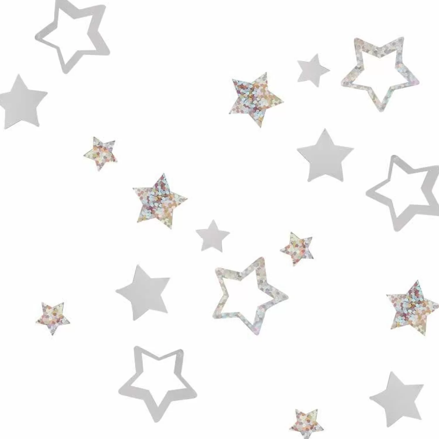 Silver Foil Star Confetti (13G)<Party Delights Online