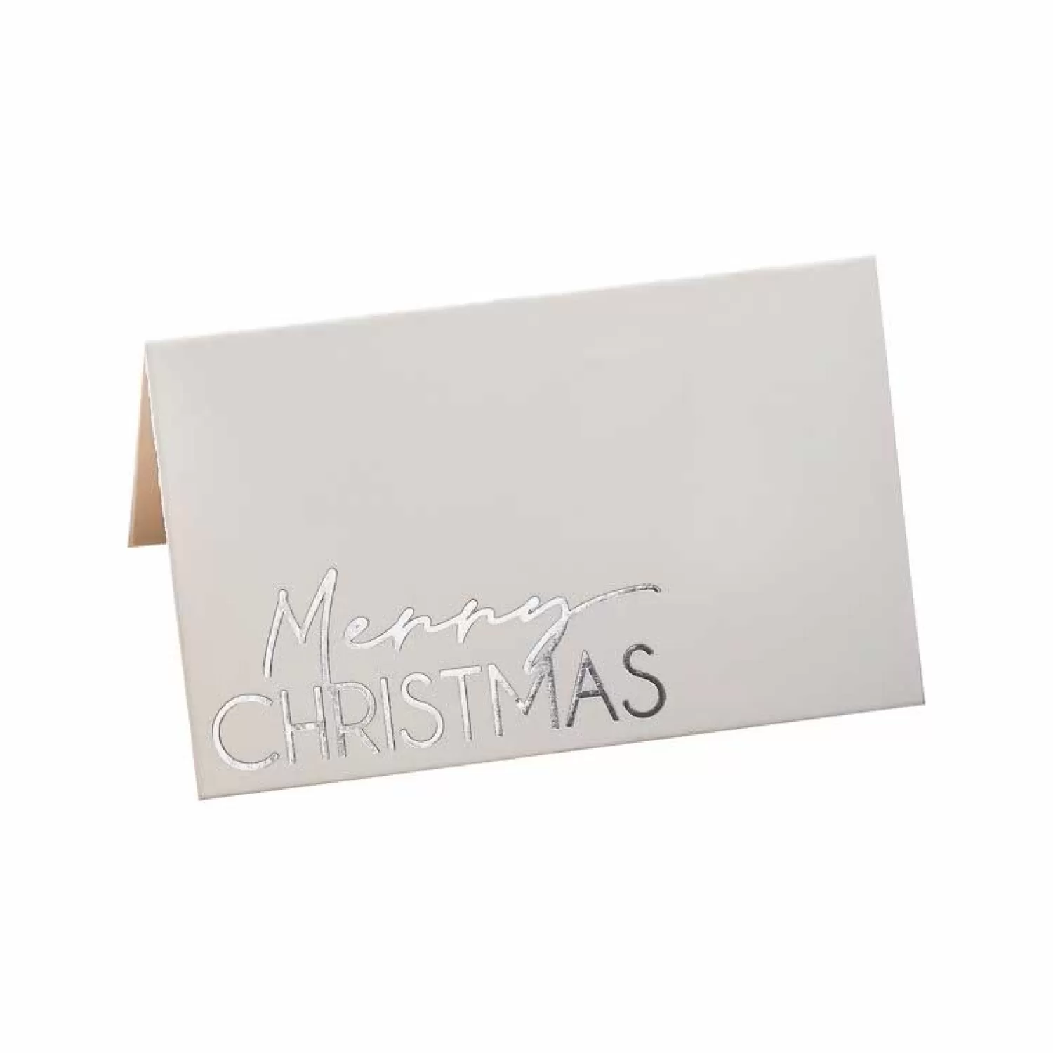 Silver Foiled Merry Christmas Place Cards (10Pk)<Party Delights Best Sale