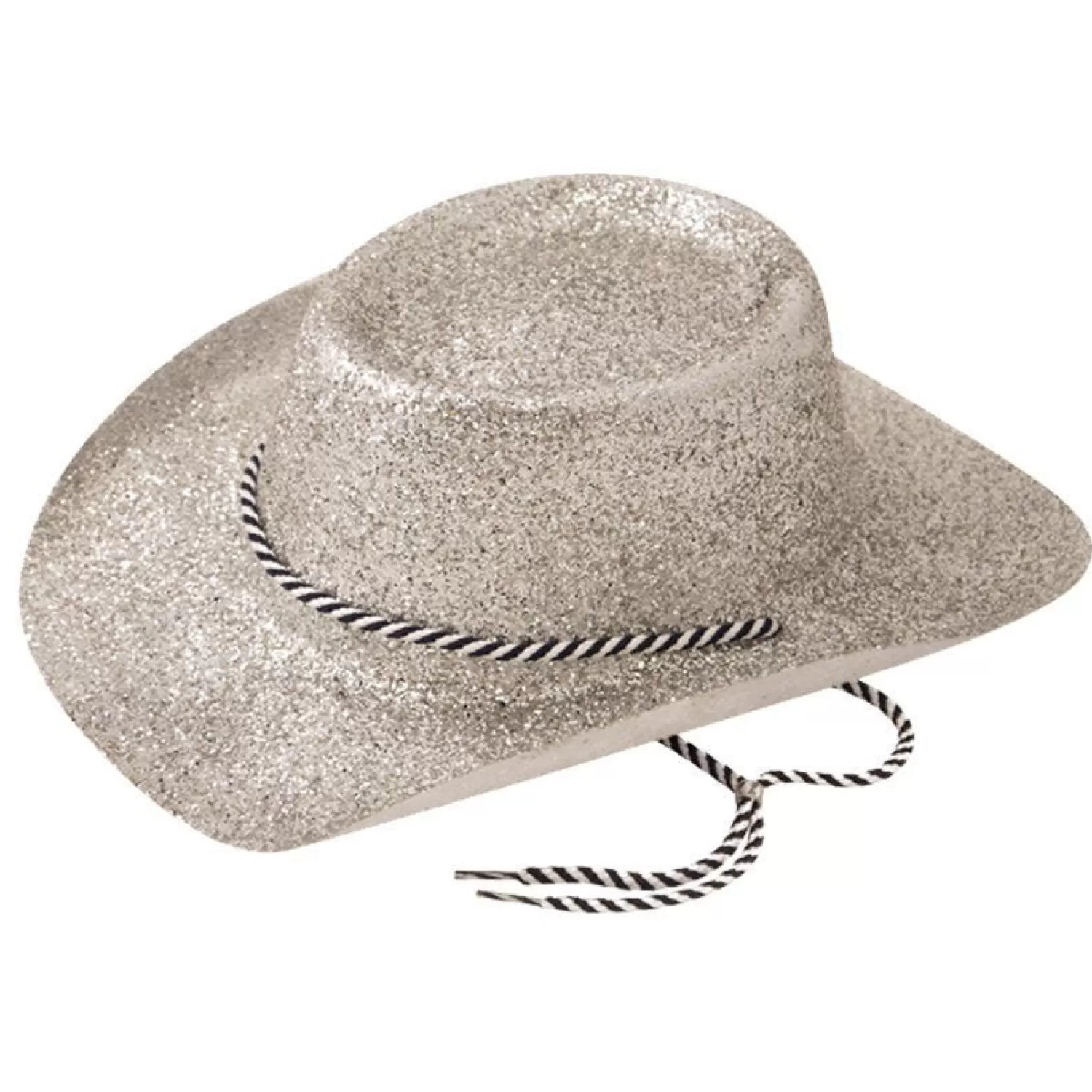 Cheap Party Delights Silver Glitter Cowboy Hat