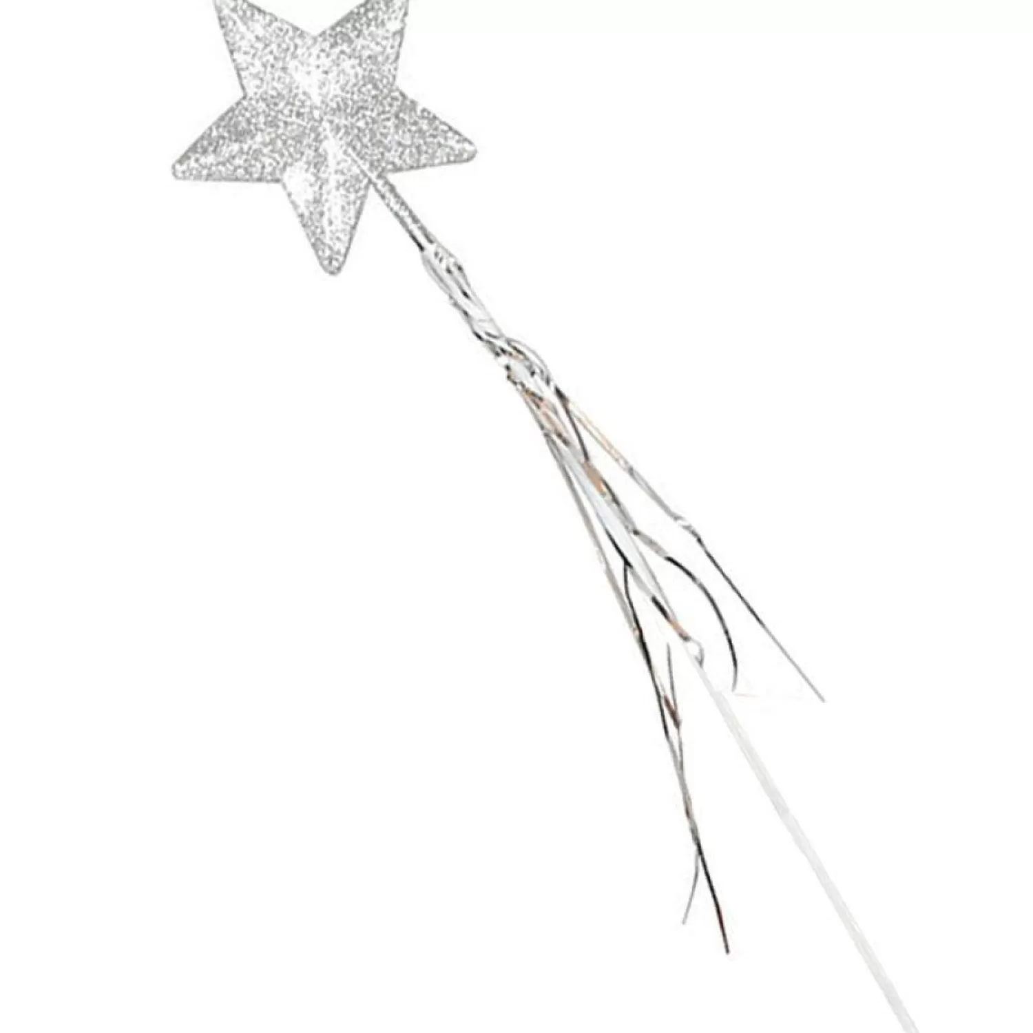 Best Party Delights Silver Glitter Star Wand - 45Cm