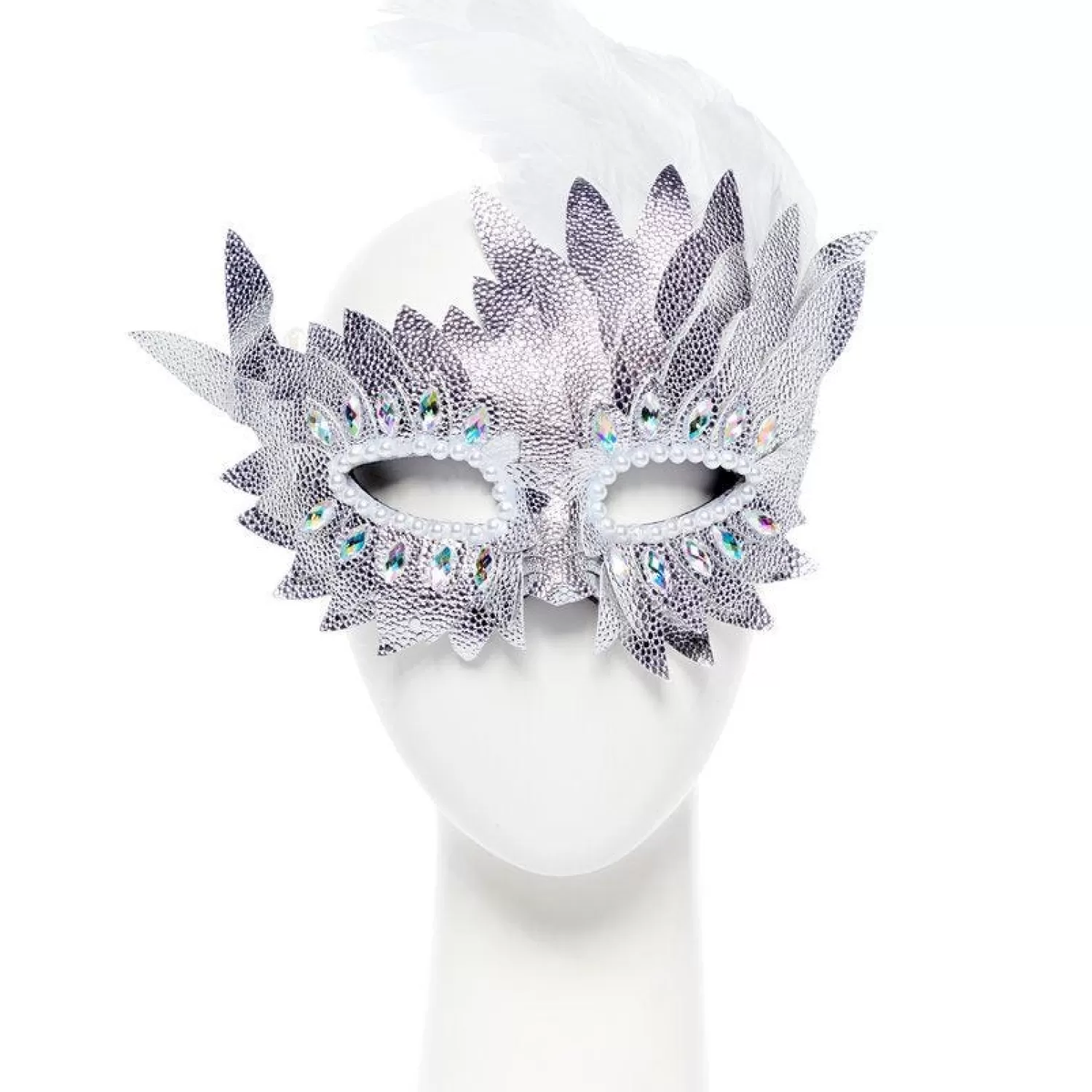 Flash Sale Party Delights Silver Layered Masquerade Mask