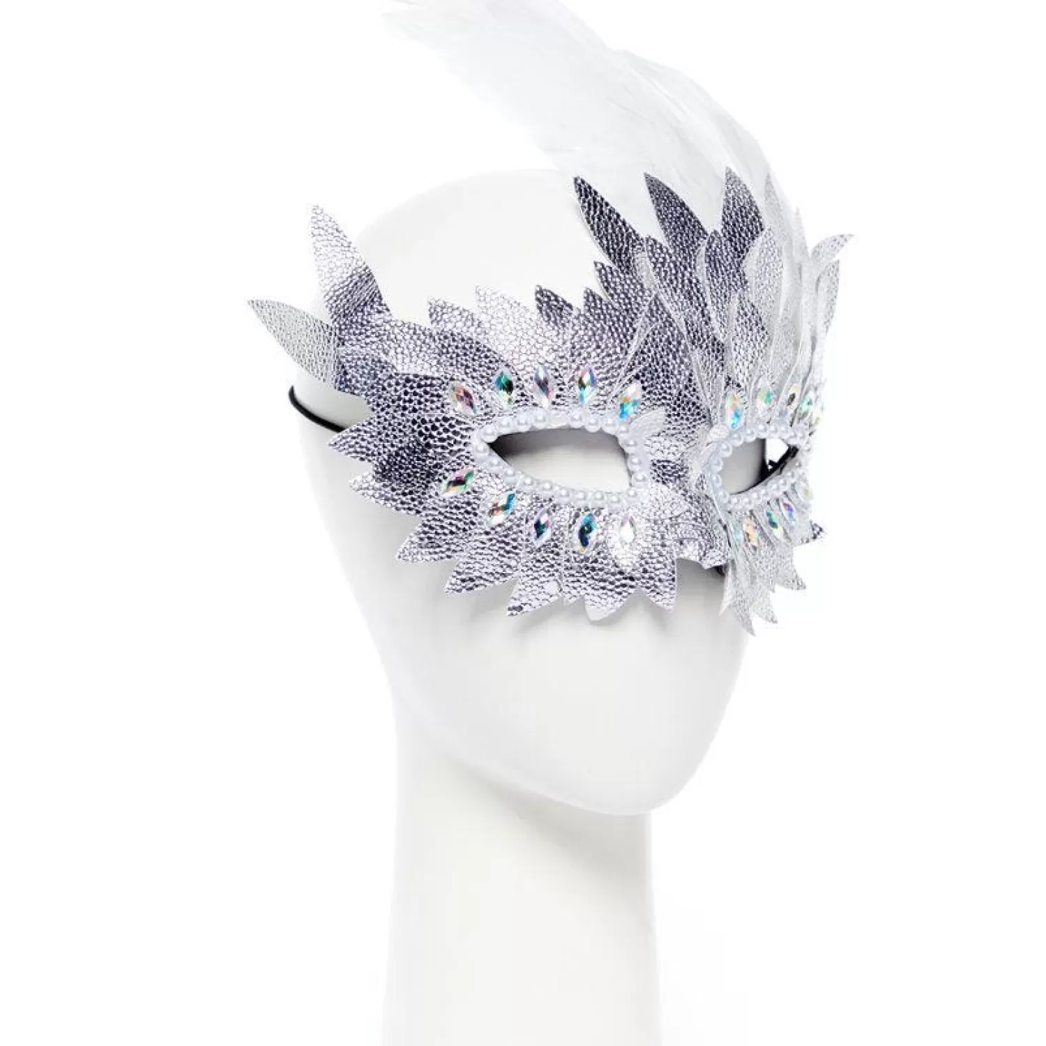 Flash Sale Party Delights Silver Layered Masquerade Mask