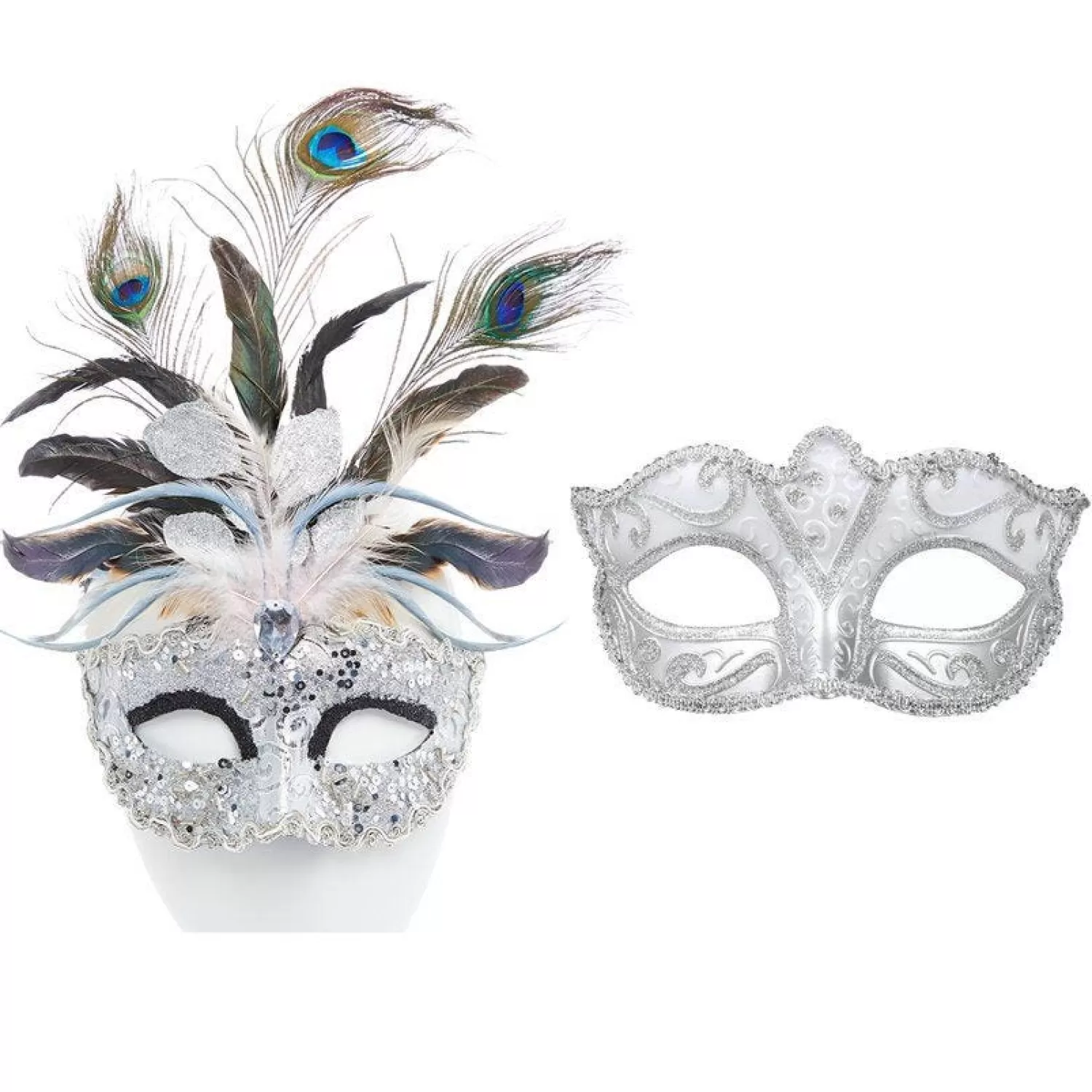 Cheap Party Delights Silver Masquerade For Couples