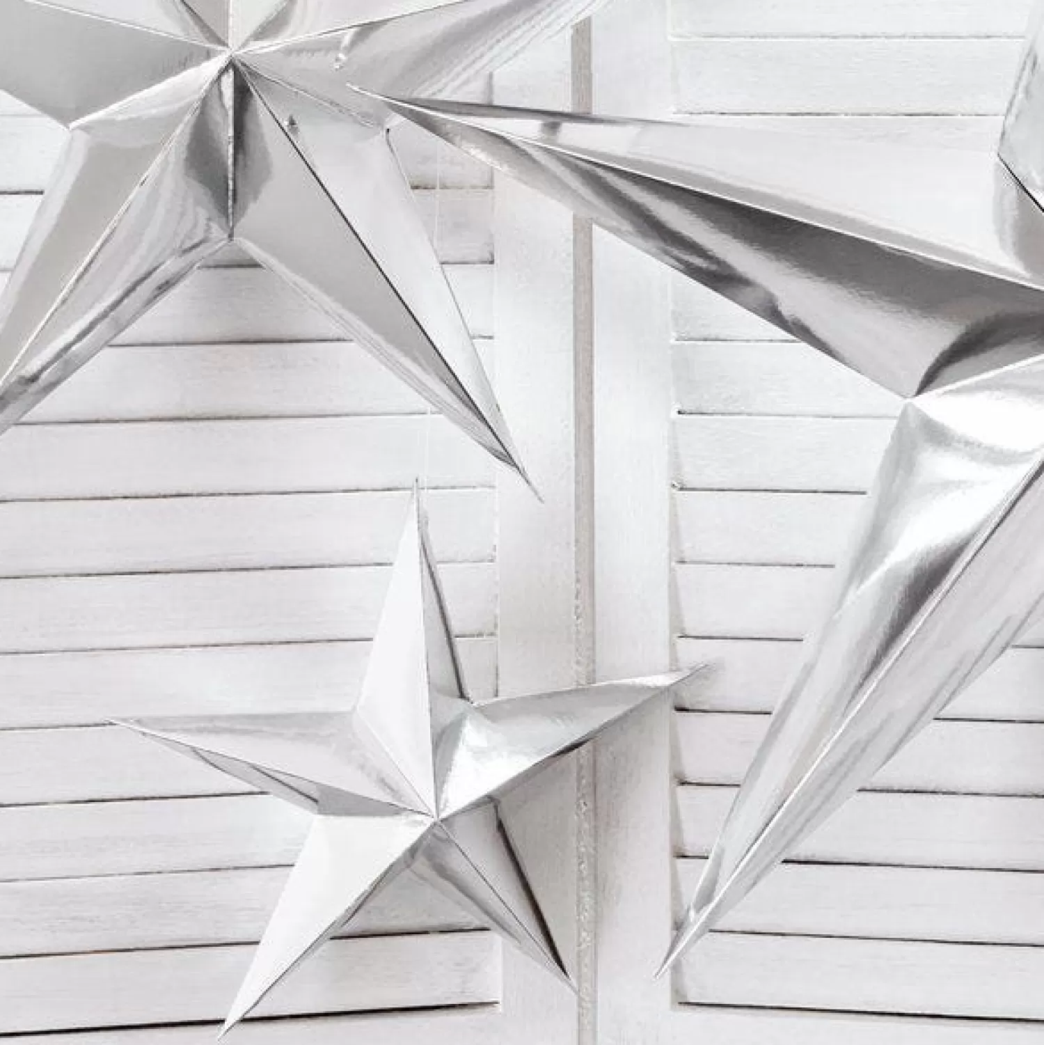 Silver Paper Star Decoration - 30Cm<Party Delights Best Sale