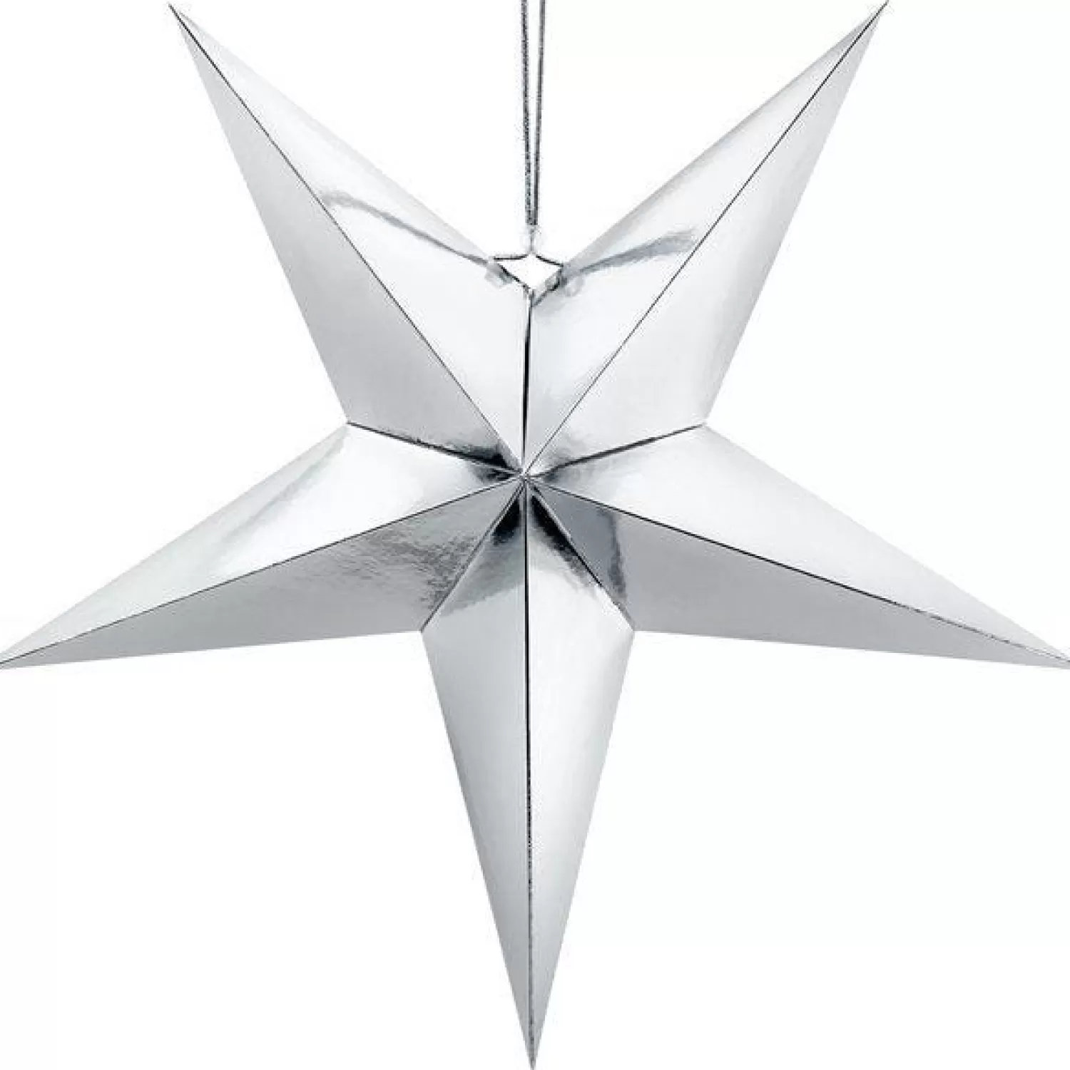 Silver Paper Star Decoration - 70Cm<Party Delights Cheap